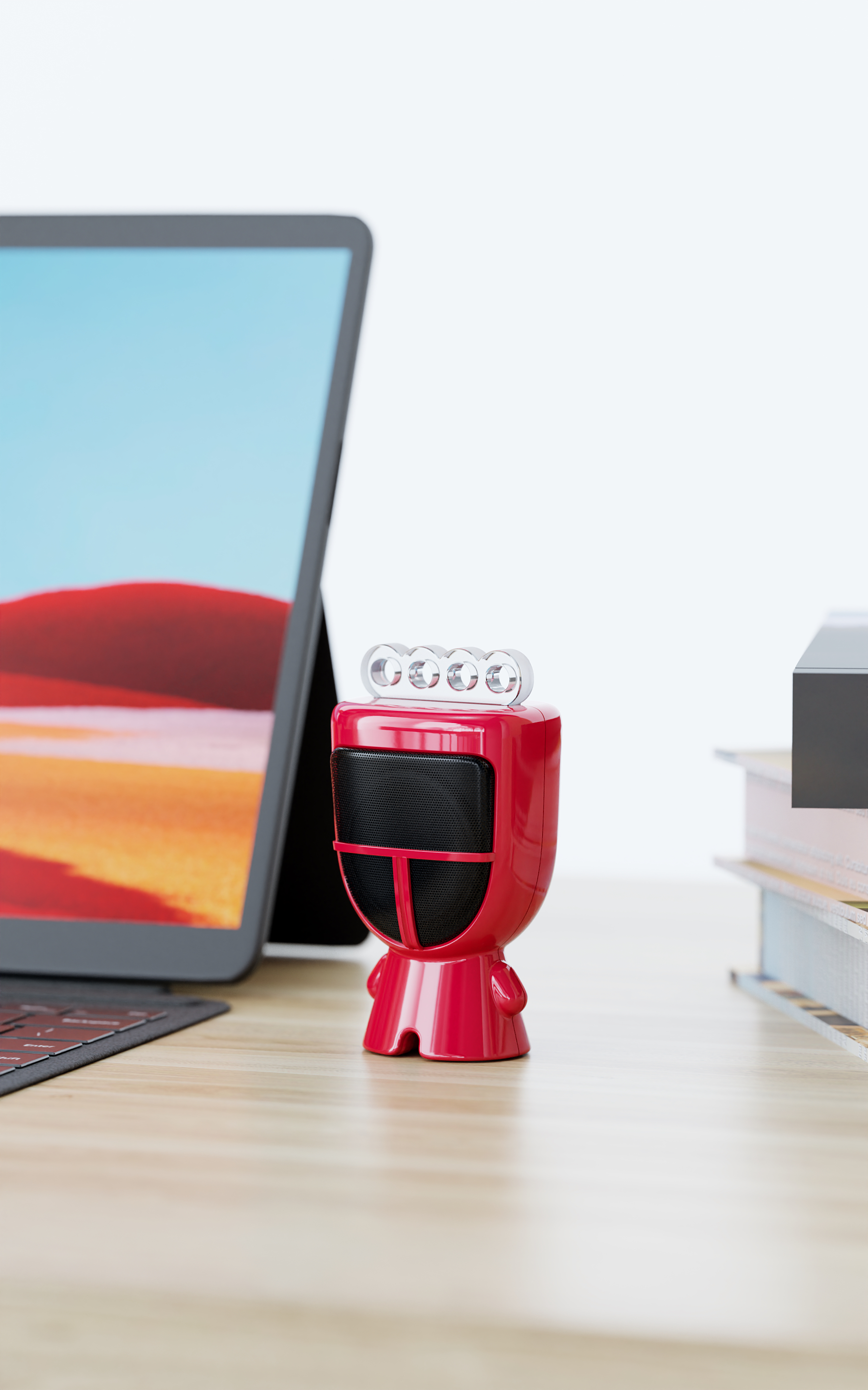 Bluetooth Speaker ，Doll，doll，Mini，product design，3D rendering，Mask，IP，