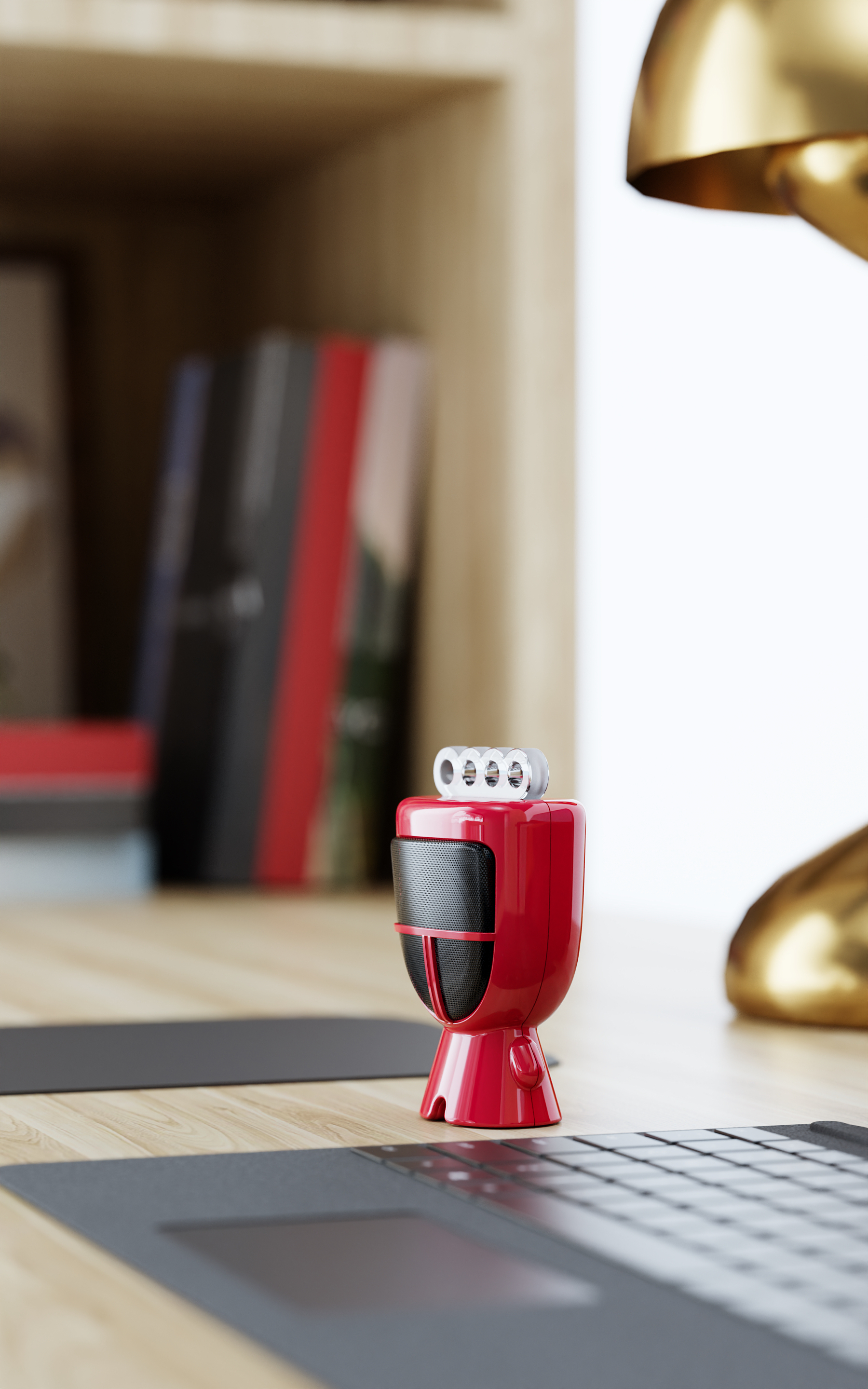 Bluetooth Speaker ，Doll，doll，Mini，product design，3D rendering，Mask，IP，