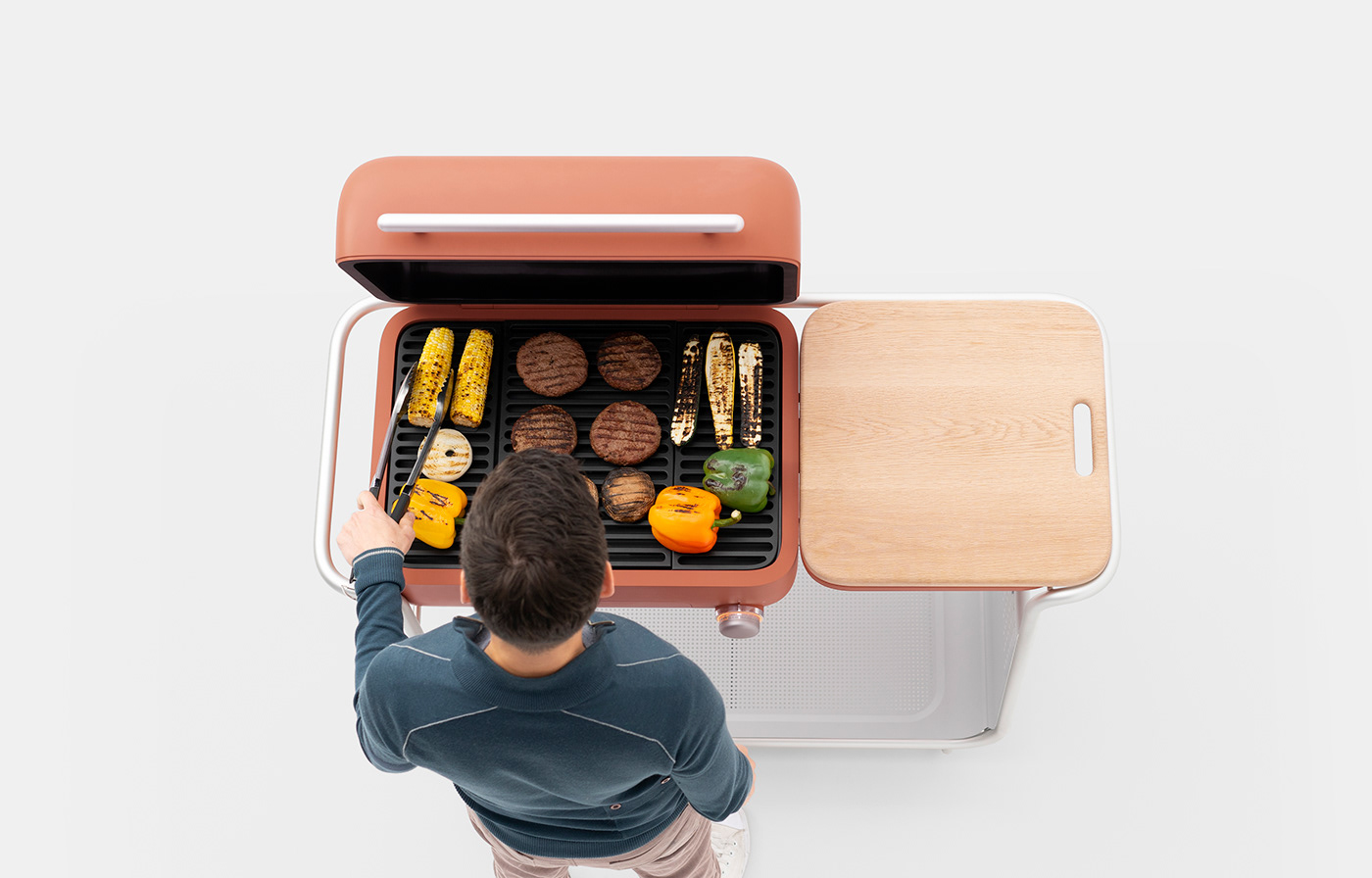 Barbecue machine，product design，intelligence，kitchen，UIUX，