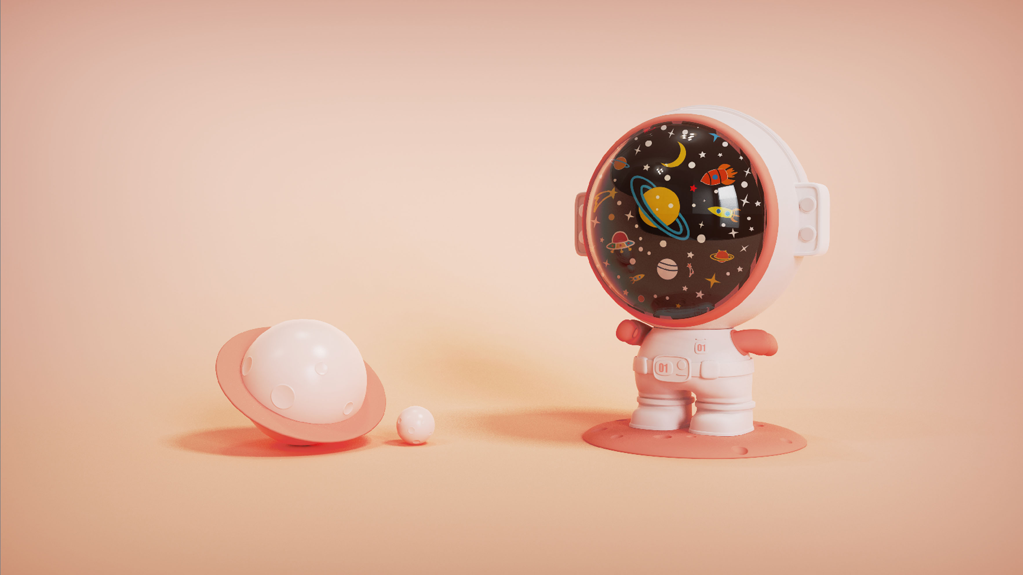 Astronaut projection lamp，