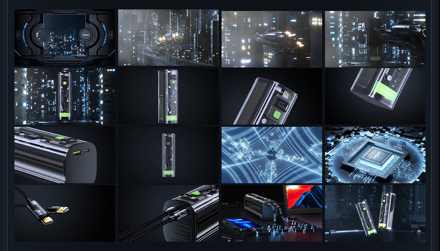 c4d，online retailers，3c，Product animation，three-dimensional，portable battery，