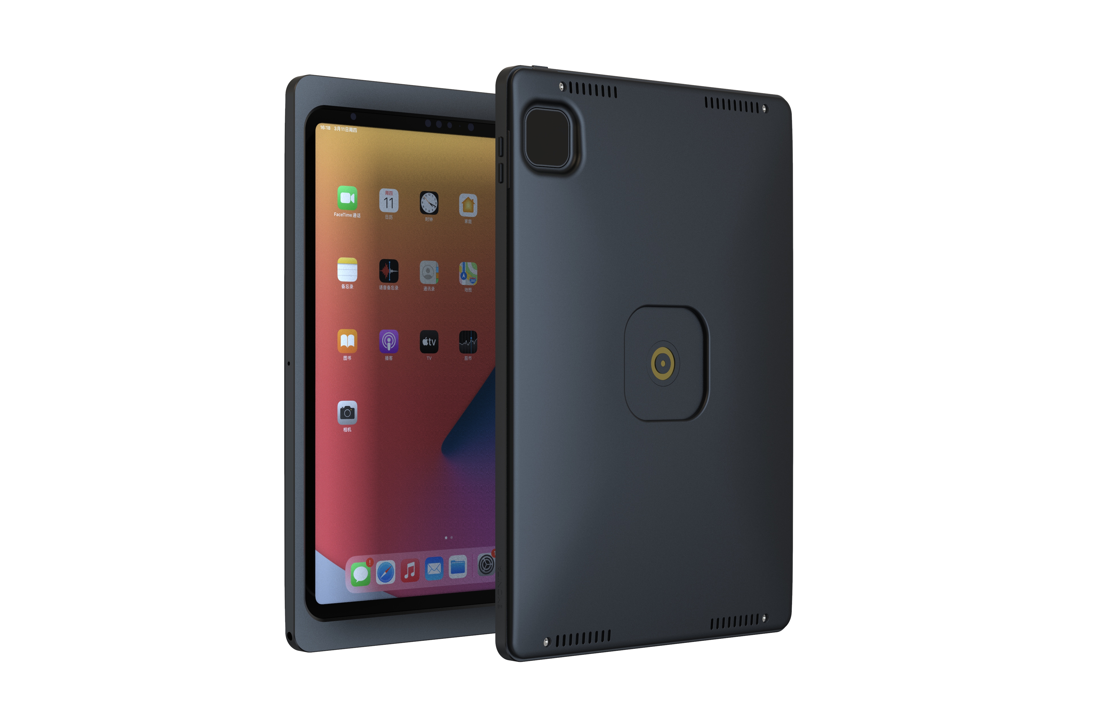 IPad protective shell IPad bracket IPAD wall frame，Magnetic Bracket/360 Degree/Rotary Wireless Charging，