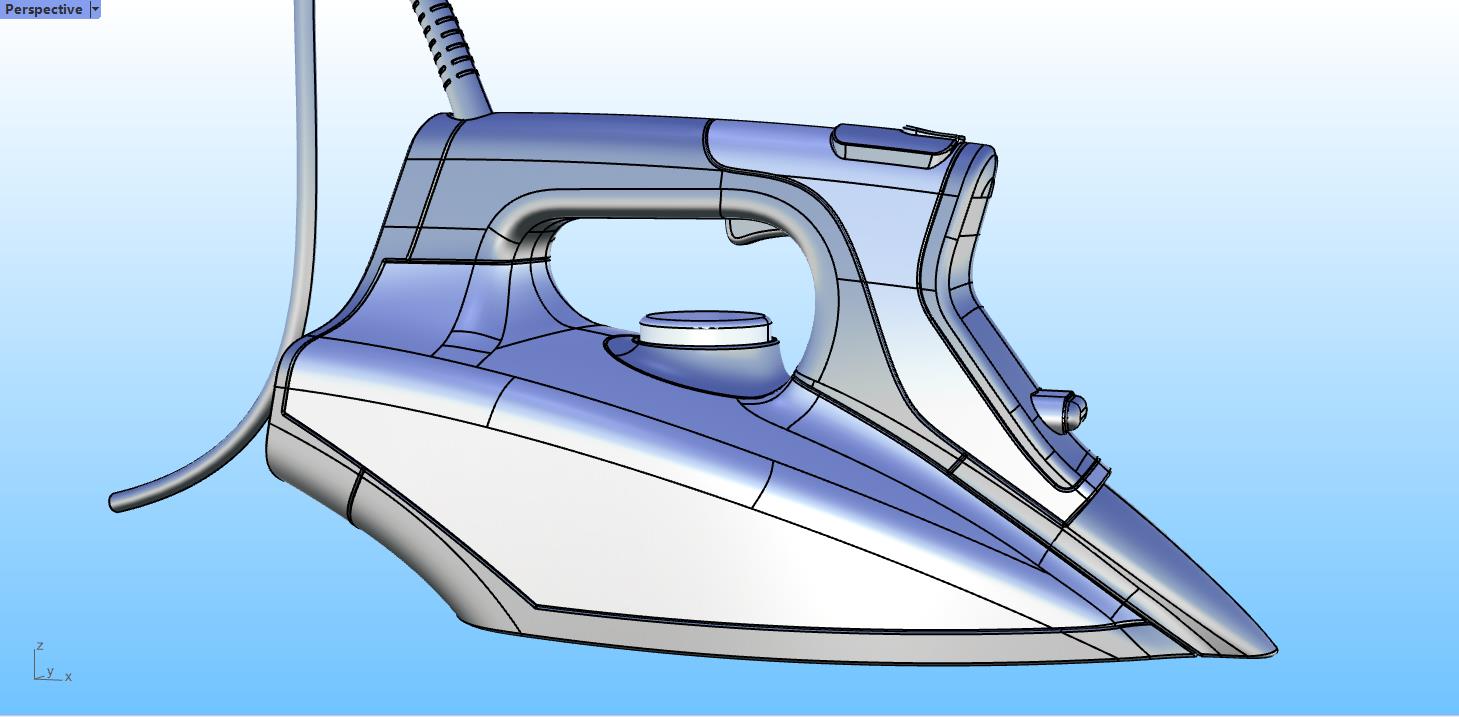 Electric iron，Rhinoceros modeling，rhino rhino tutorial，curriculum，industrial design，