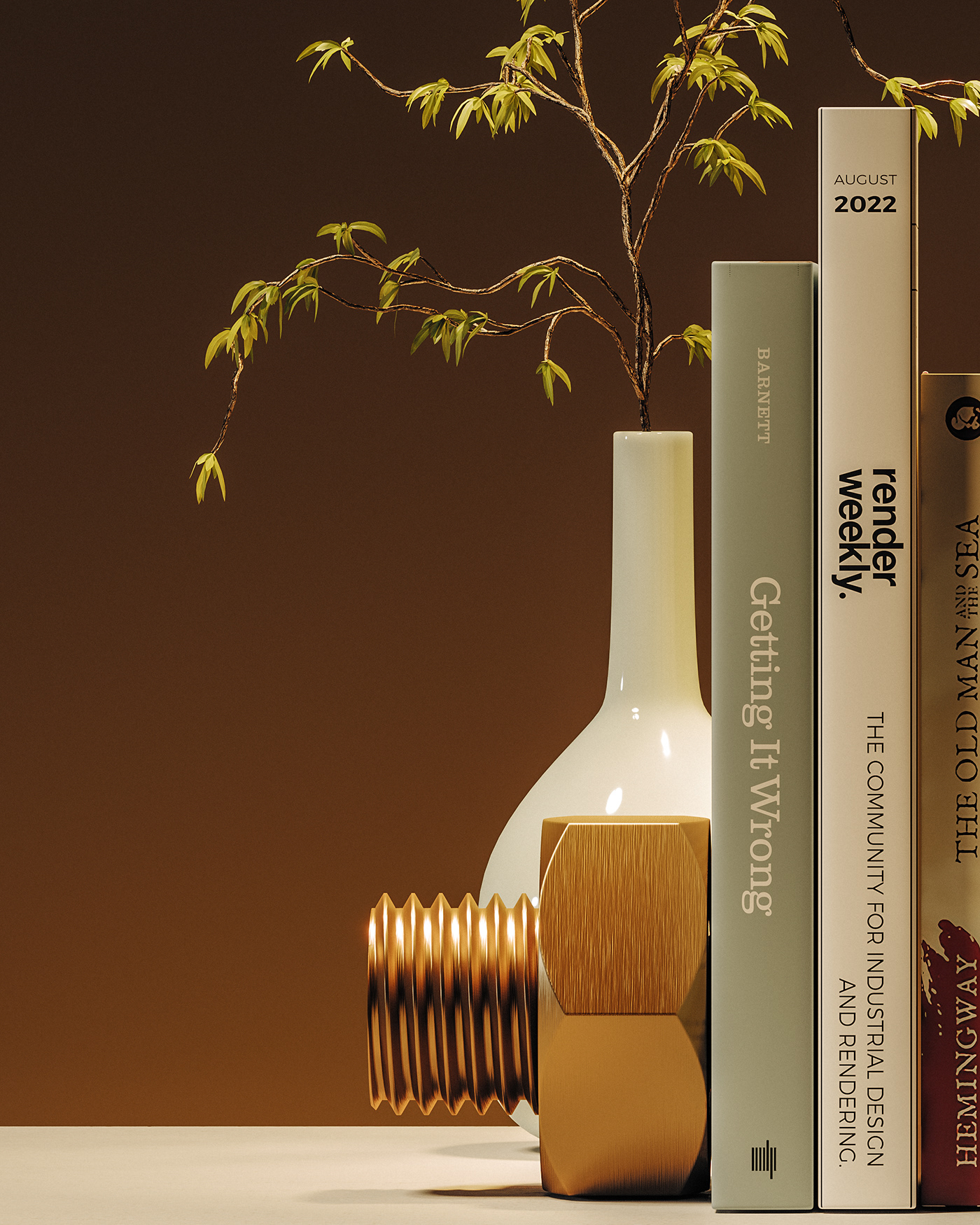 3d，cgi，Digital art，bookshelf，