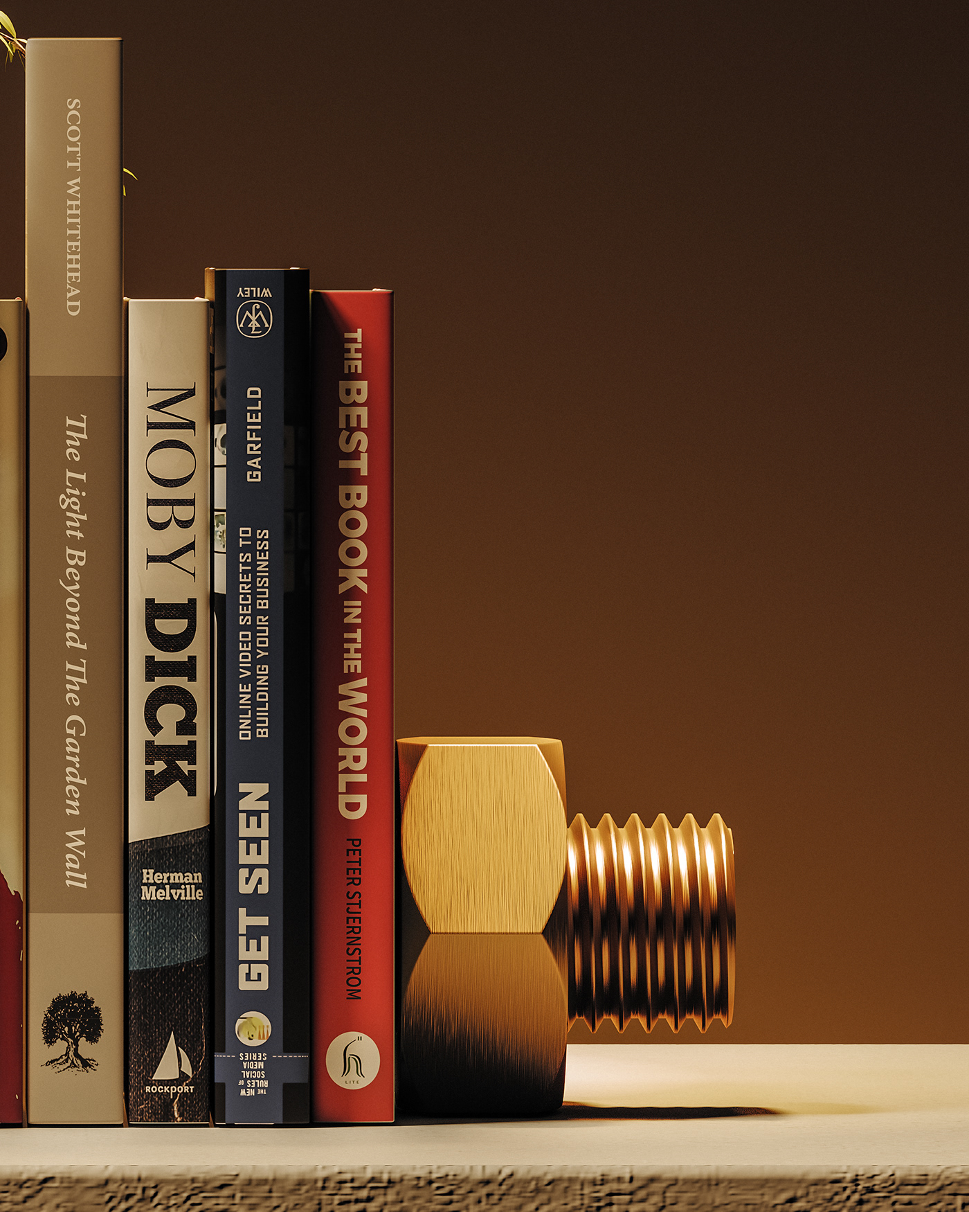 3d，cgi，Digital art，bookshelf，