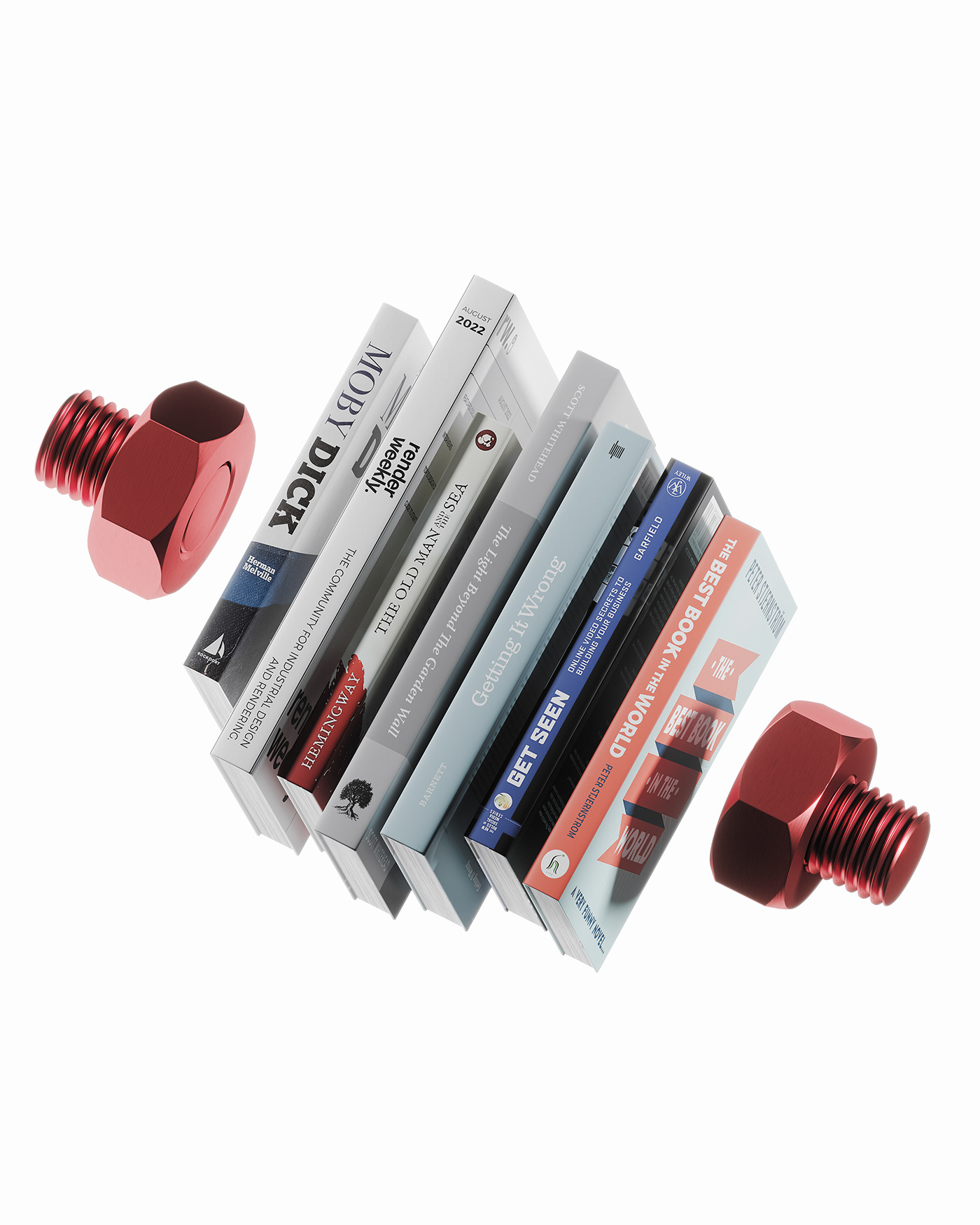 3d，cgi，Digital art，bookshelf，