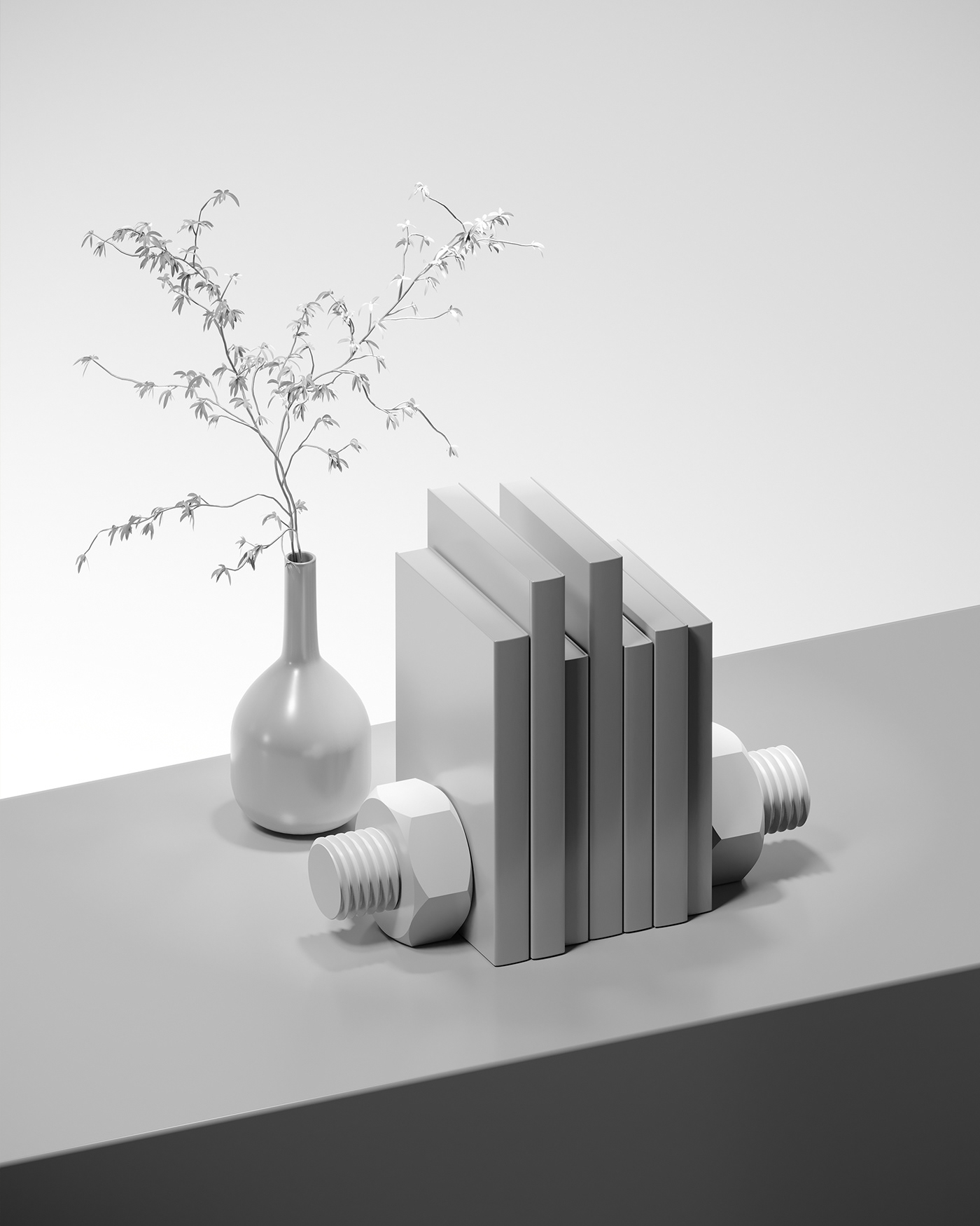 3d，cgi，Digital art，bookshelf，