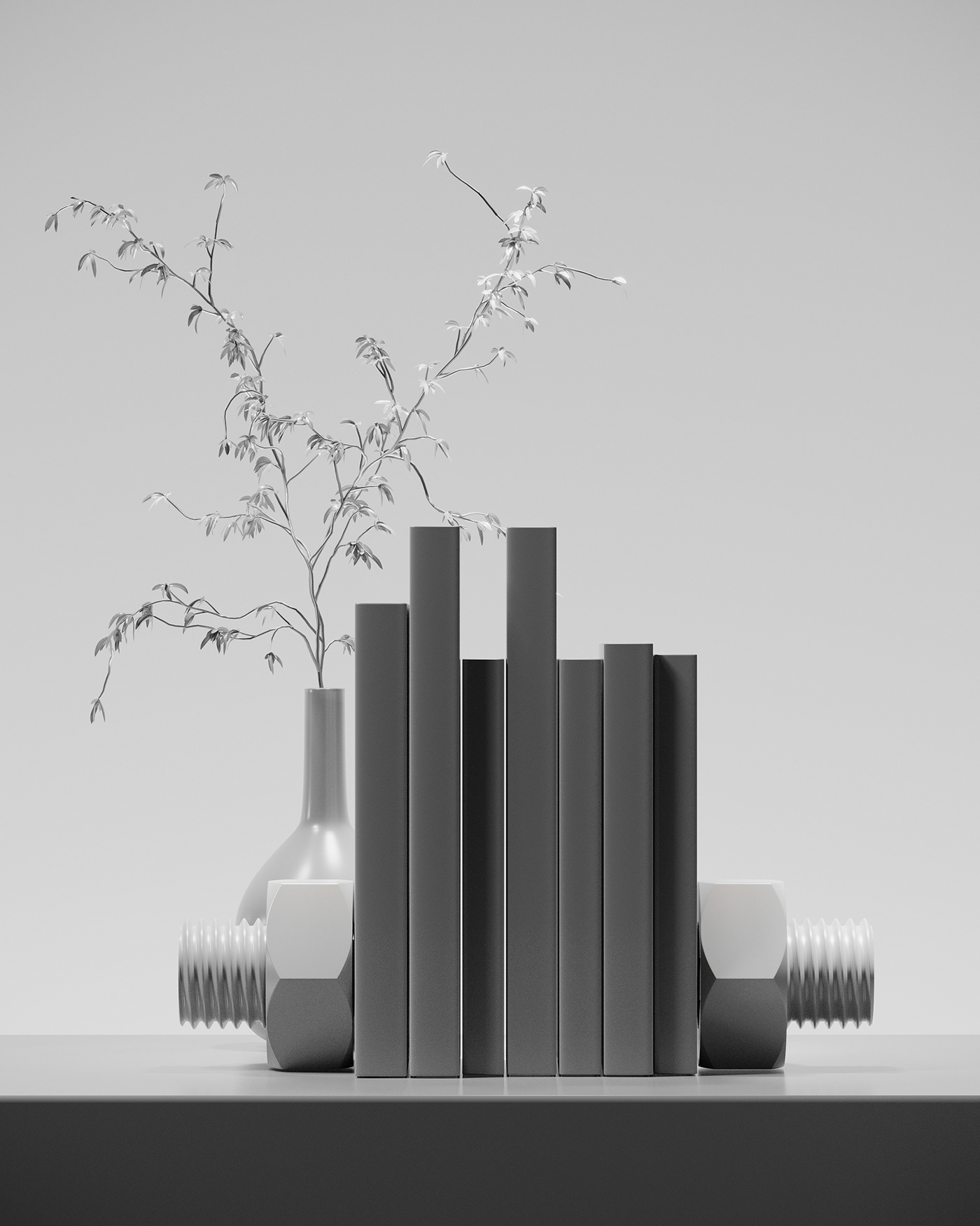 3d，cgi，Digital art，bookshelf，