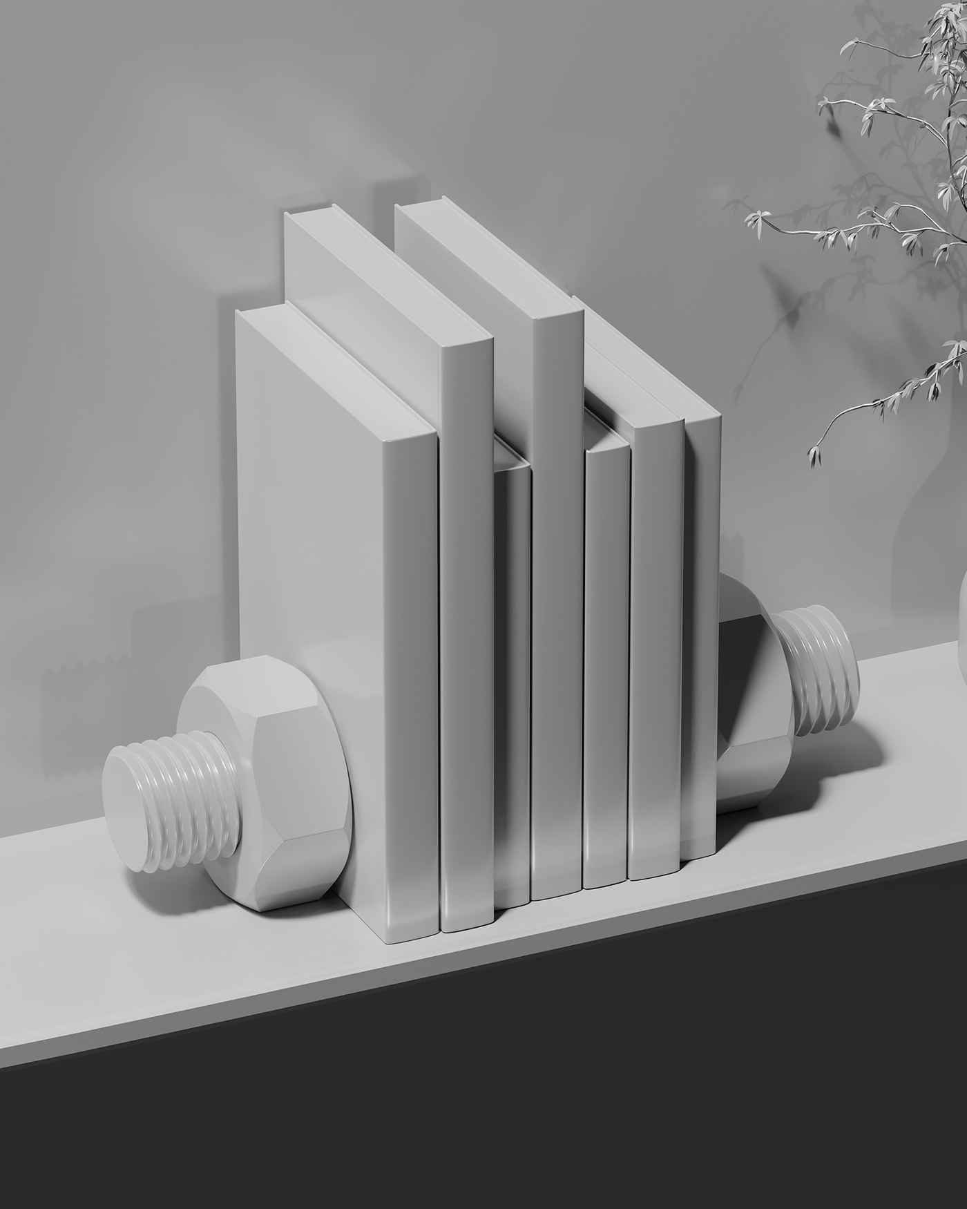 3d，cgi，Digital art，bookshelf，