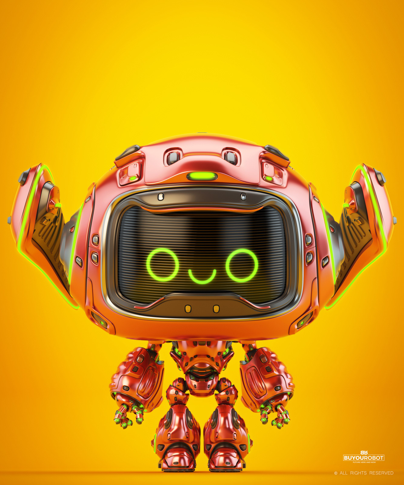 Cartoon，lovely，robot，scifi，red，Toys，