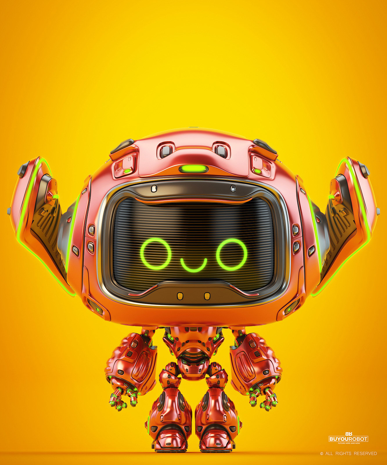 Cartoon，lovely，robot，scifi，red，Toys，