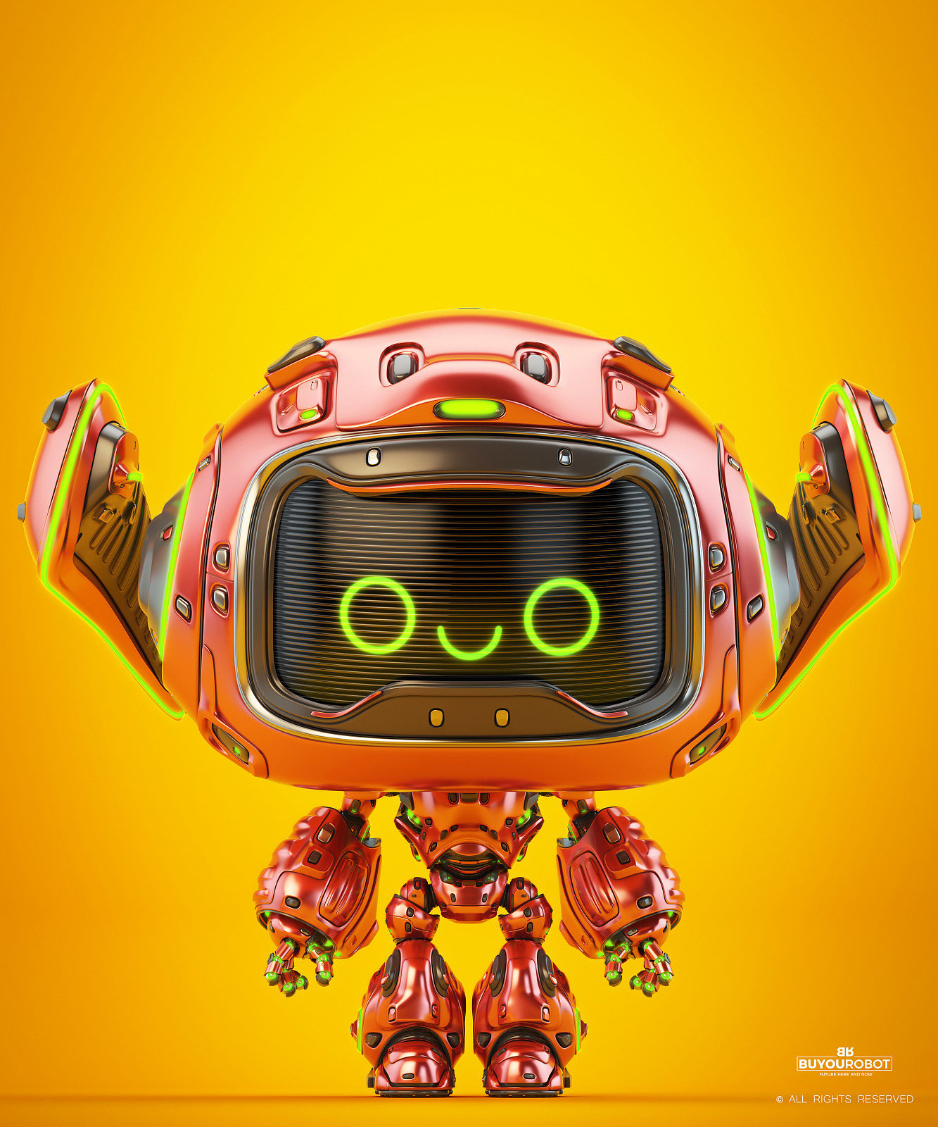 Cartoon，lovely，robot，scifi，red，Toys，