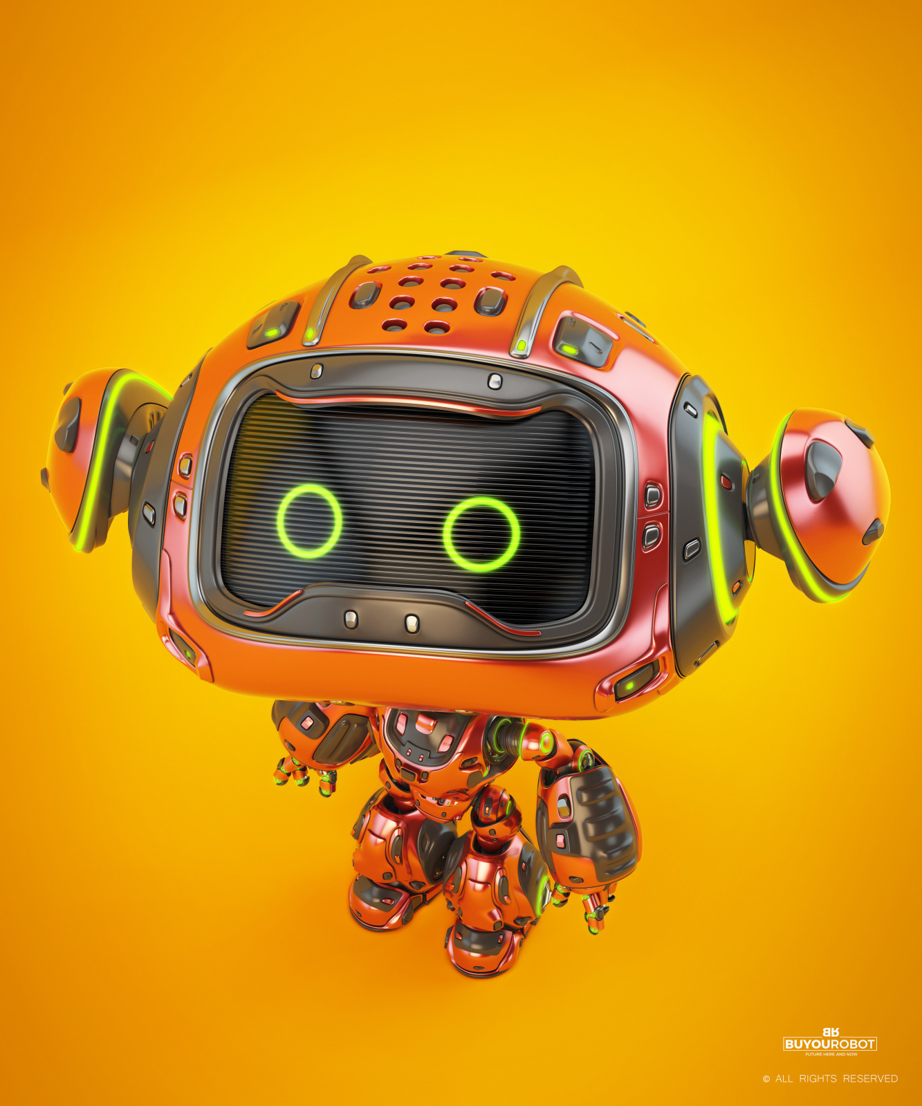 Cartoon，lovely，robot，scifi，red，Toys，