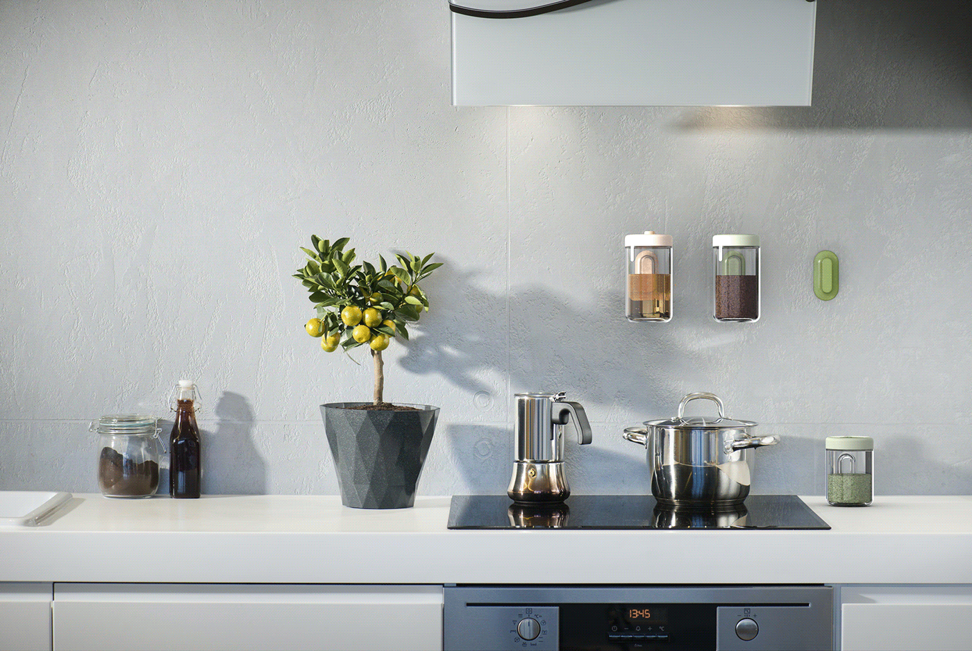 kitchen，product design，ecology，storage，Seasoning storage，