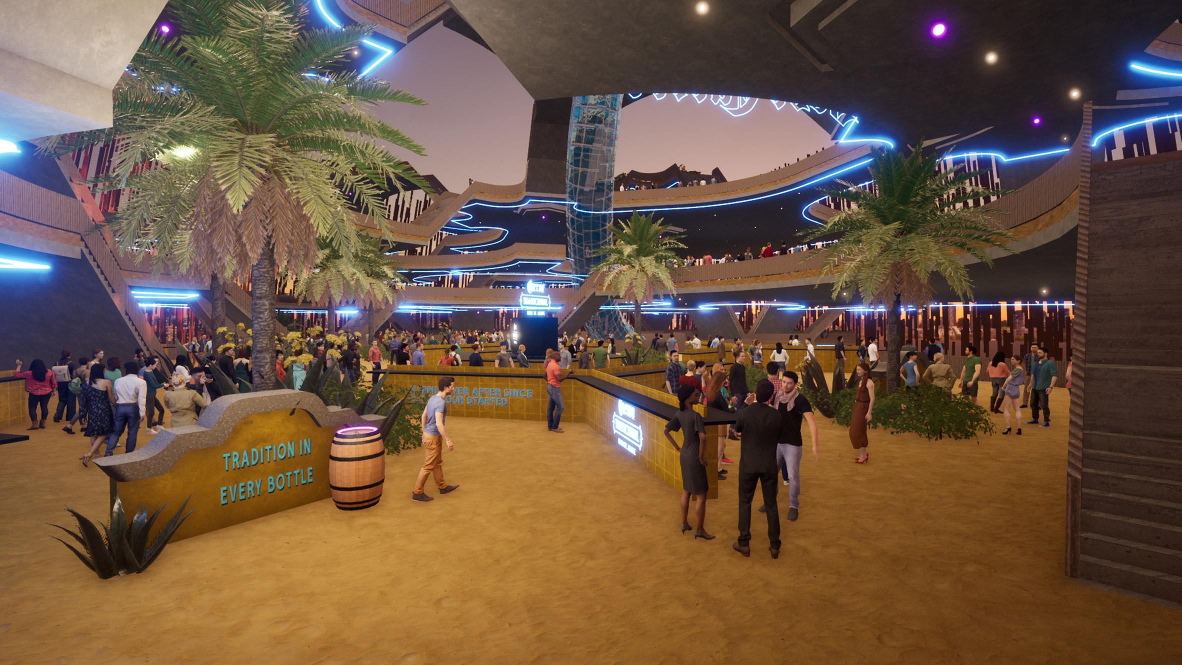 Winery，agave，interaction，Experience Center，Design，Model，