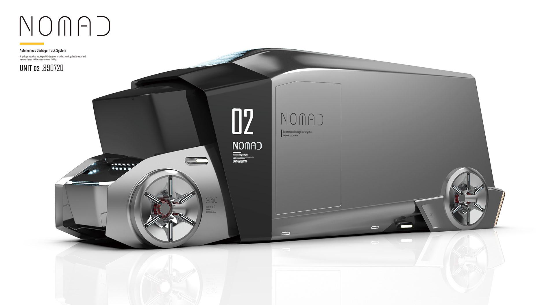 automobile，Automobile design，vehicle，Model，visualization，Garbage truck，conceptual design，