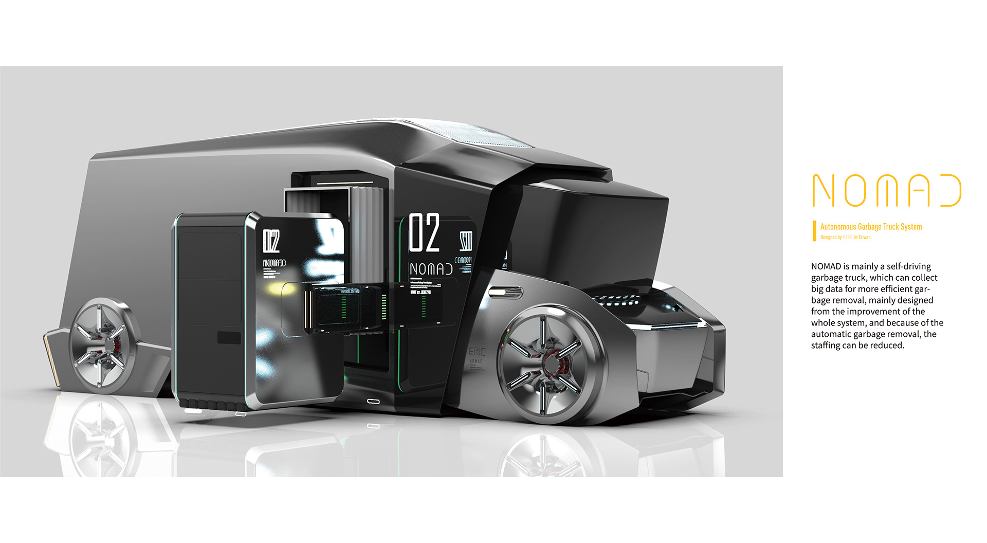 automobile，Automobile design，vehicle，Model，visualization，Garbage truck，conceptual design，