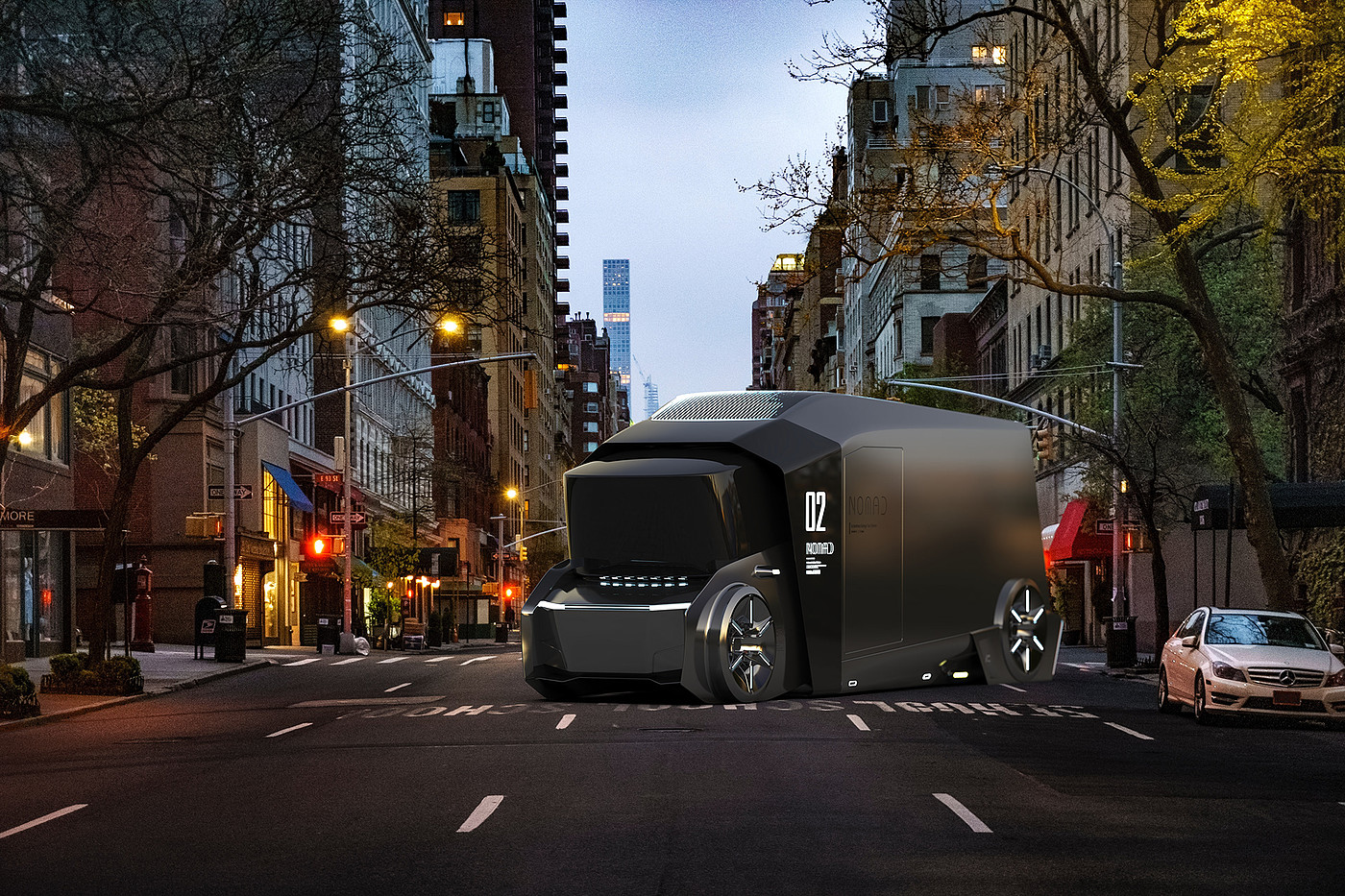 automobile，Automobile design，vehicle，Model，visualization，Garbage truck，conceptual design，