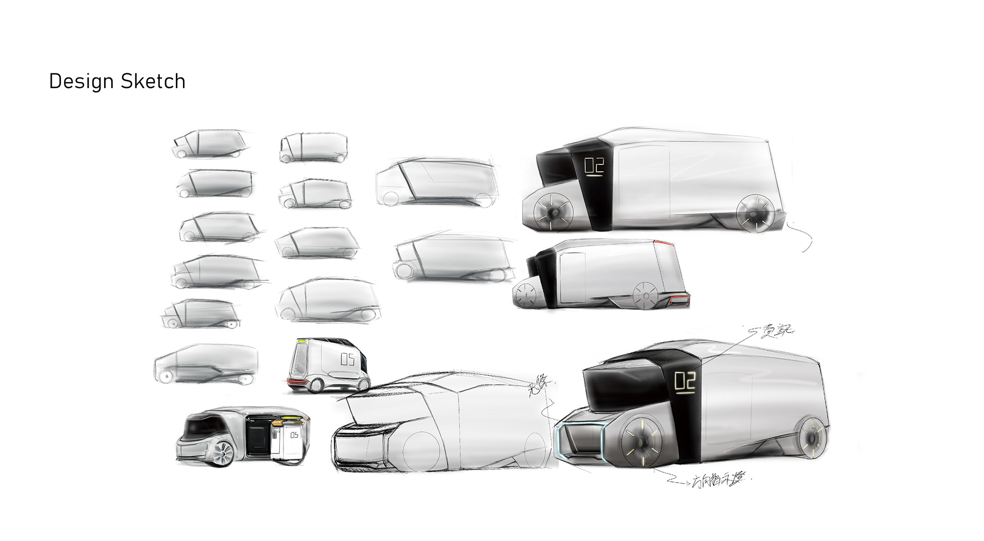 automobile，Automobile design，vehicle，Model，visualization，Garbage truck，conceptual design，