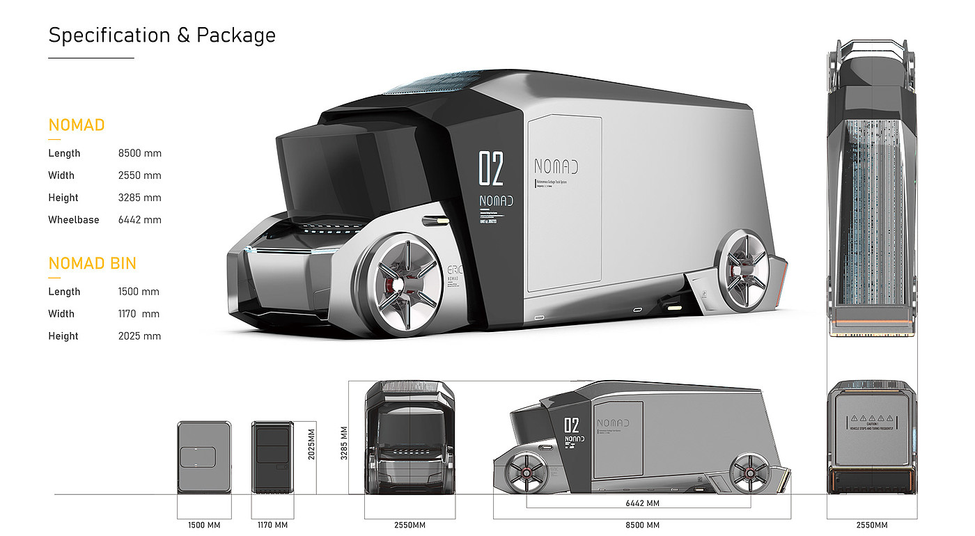 automobile，Automobile design，vehicle，Model，visualization，Garbage truck，conceptual design，