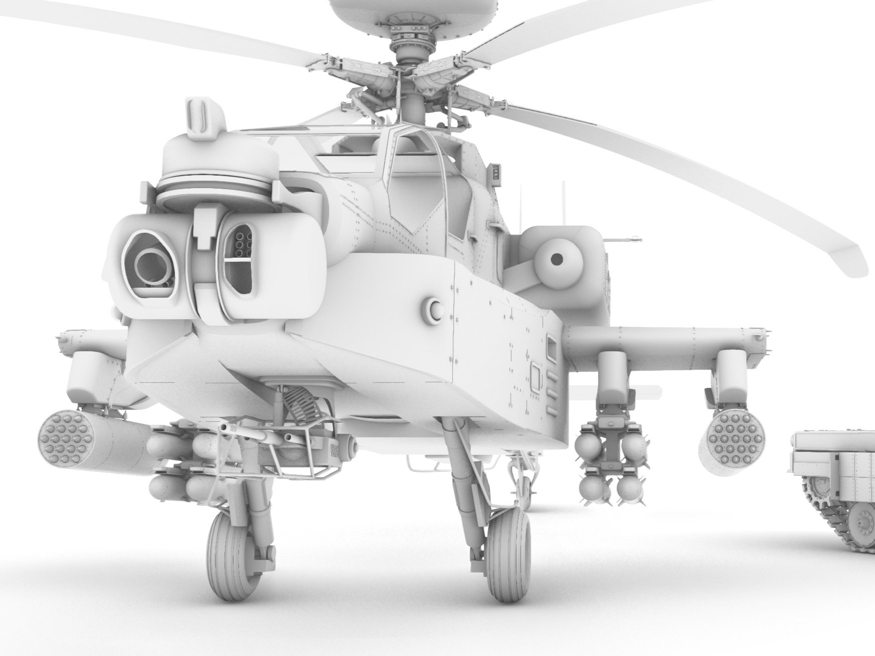 Ah64 m1a2 gunship main battle tank，