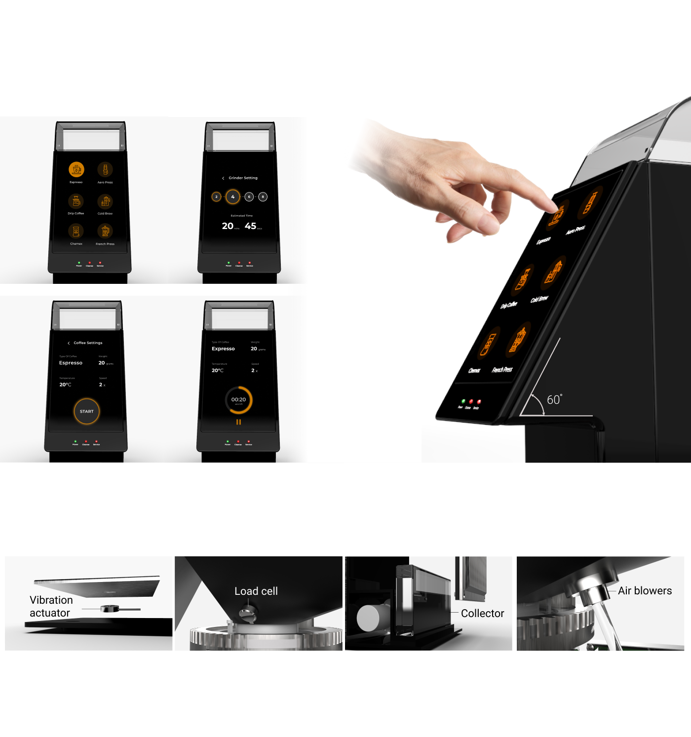 Coffee grinder，product design，Appearance design，intelligence，Kafo，