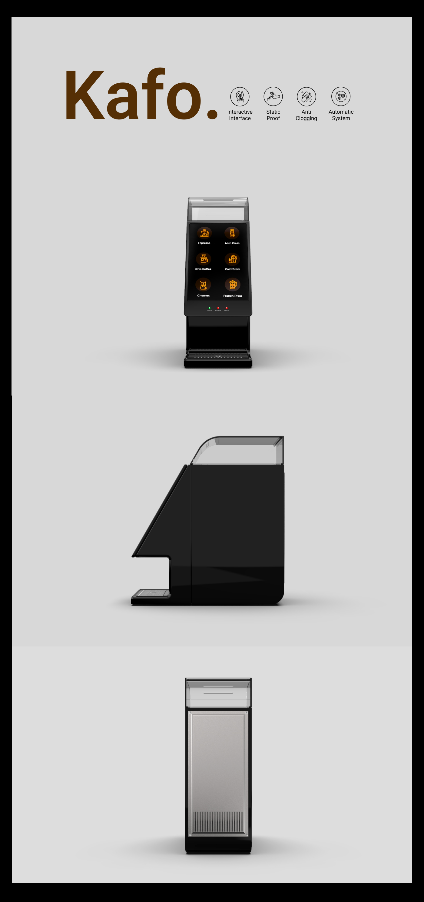 Coffee grinder，product design，Appearance design，intelligence，Kafo，