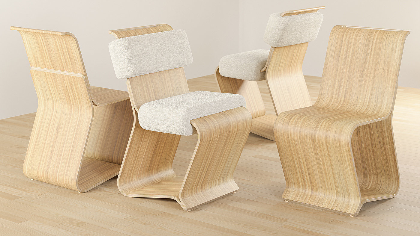 chair，Appearance design，exquisite，curve，