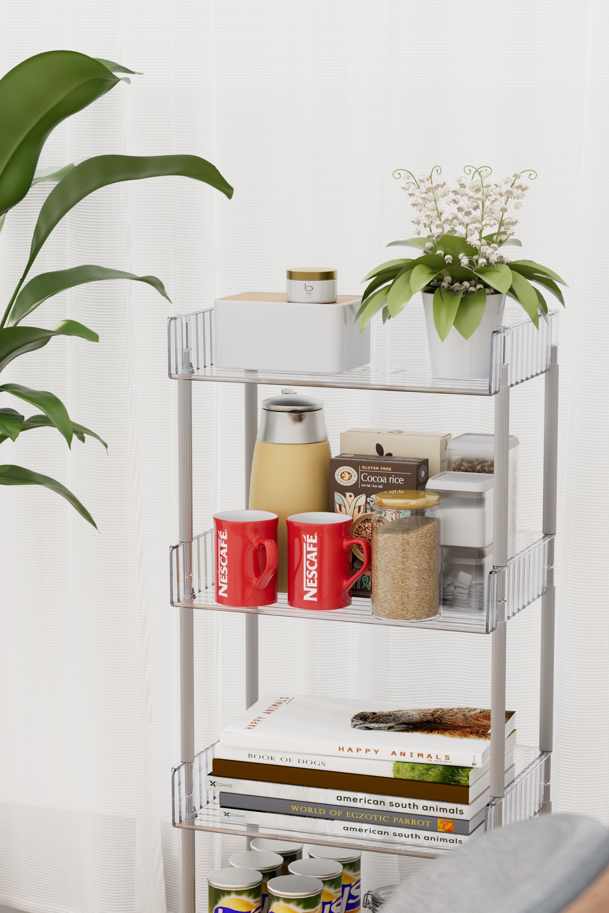 Storage rack，Render，Redshift，