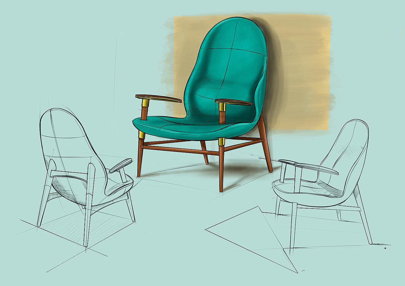Armchair，Ergonomics，comfortable，