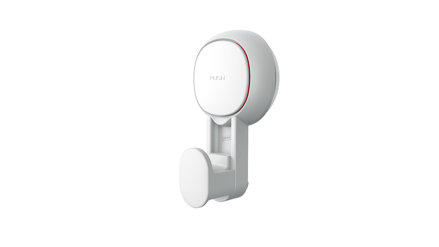 product design，industrial design，Home storage，IKEA，Nordic minimalism，Vacuum suction cup hook，