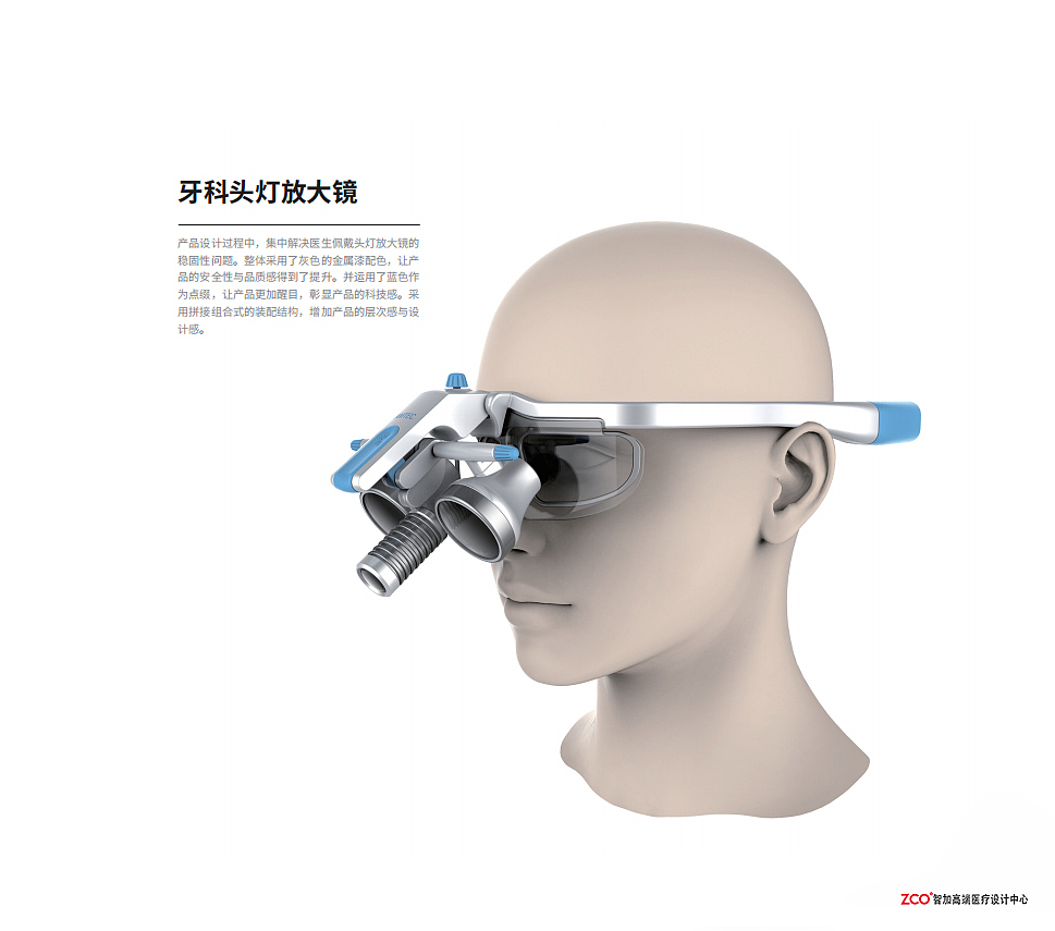 Zhijia design，medical care，apparatus，Headlights，magnifier，convenient，