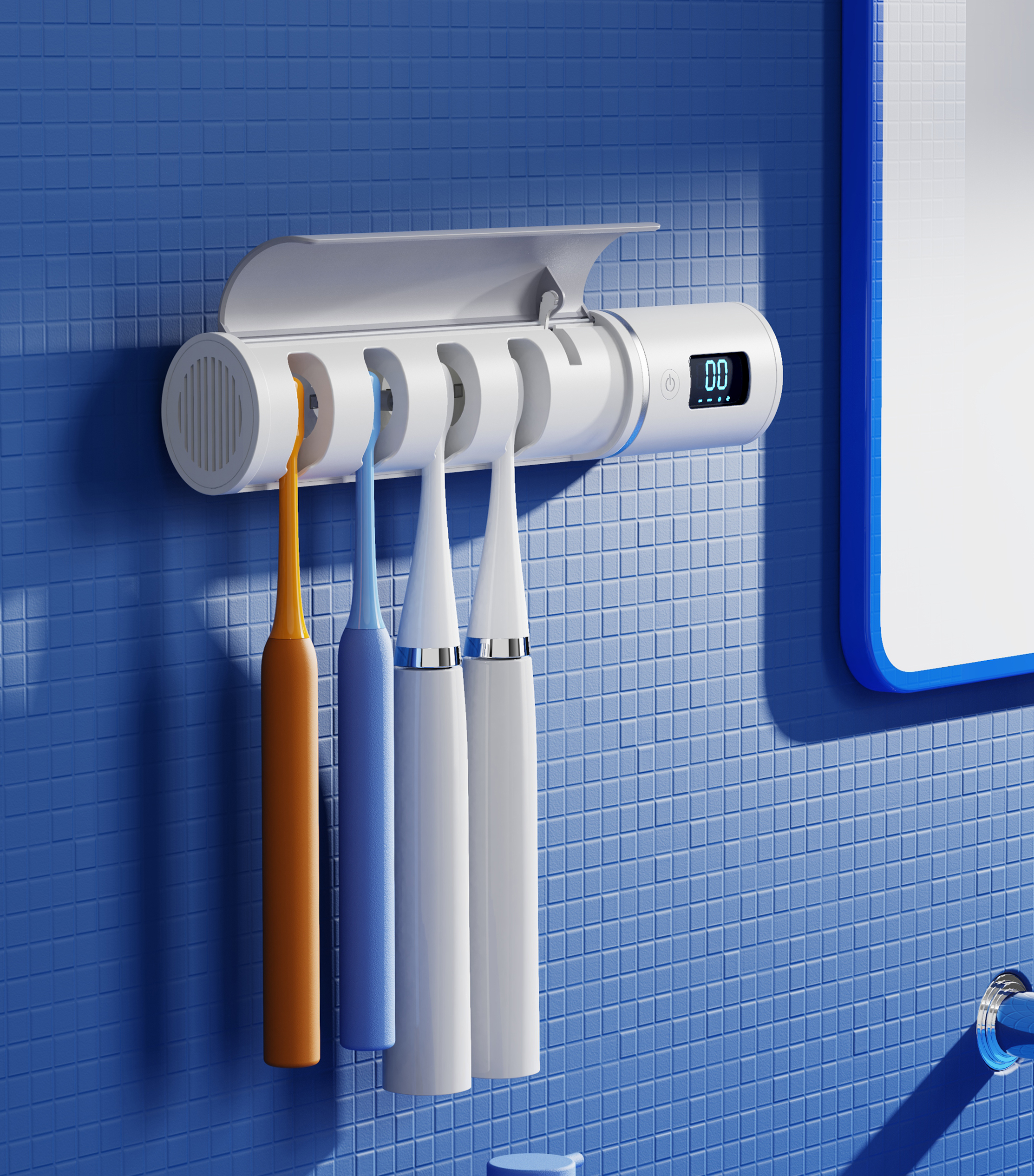 Heyin toothbrush sterilizer intelligent induction UVA UV wall hanging，