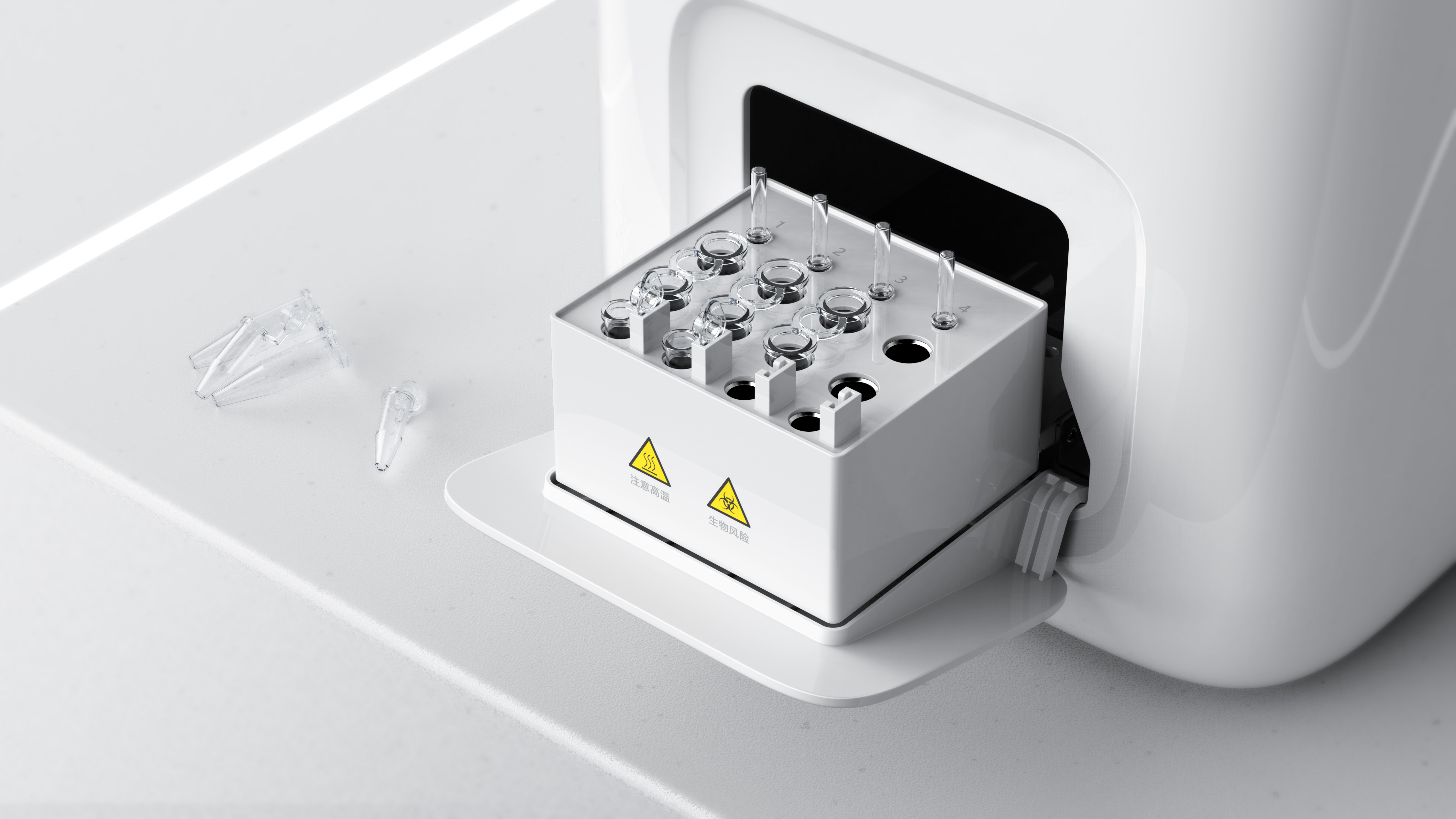 Medical design，product design，Nucleic acid extractor，Gravity design，Visual dynamic design，Visual display，