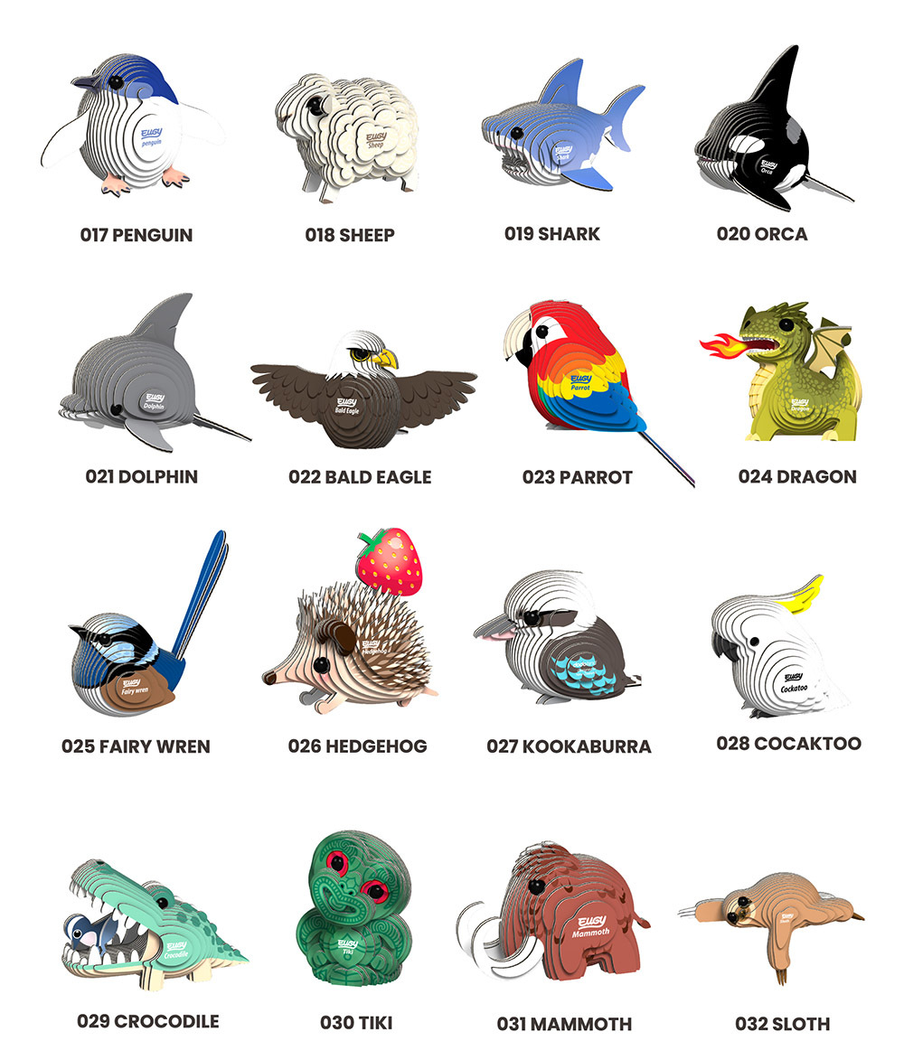 EUGY，Environmental protection 3D cardboard puzzle，Children's Toys，2022 Red Dot Product Design Award，