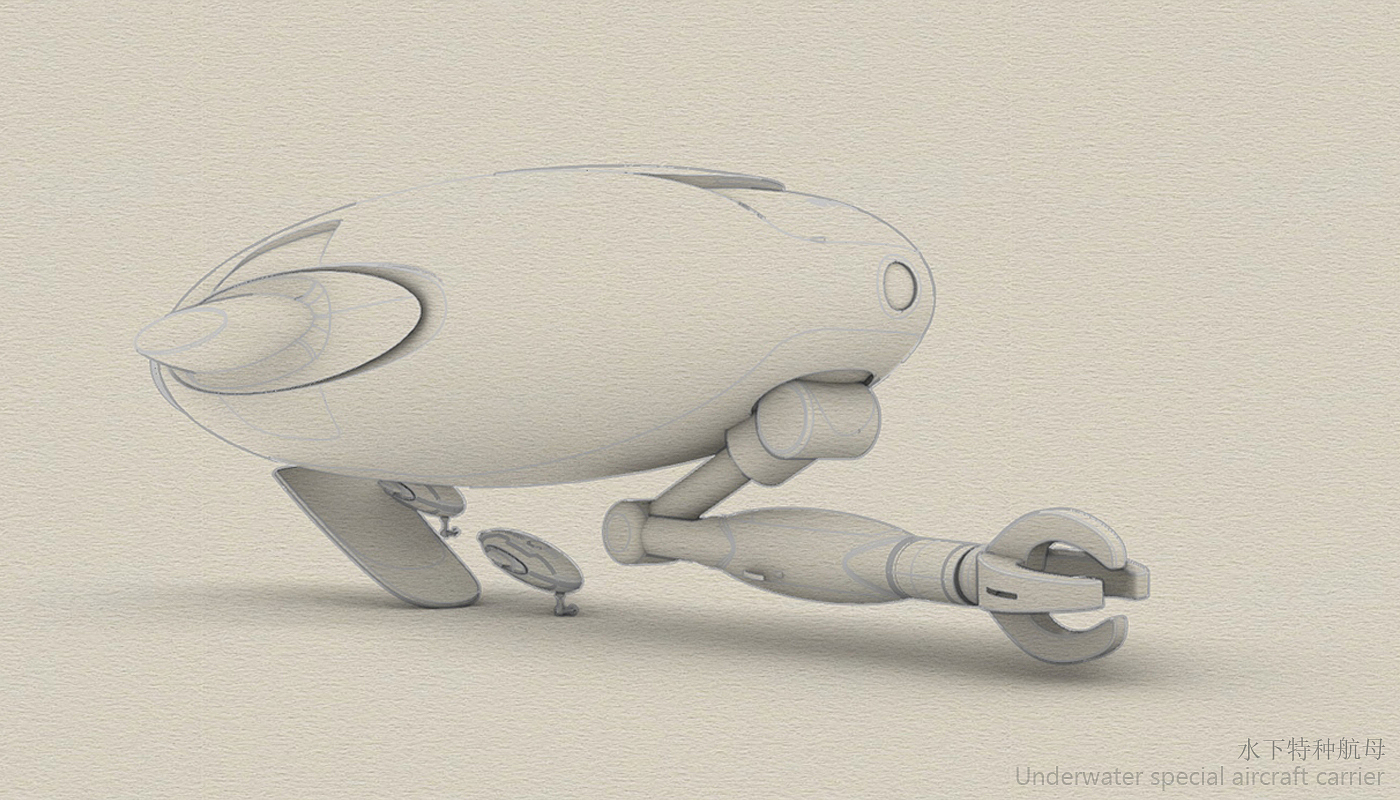 Design of Underwater Robot，Robot design，Conceptual Robot Design，Submarine in Science Fiction Movies，industrial design，product design，Sense of science and technology，science fiction，