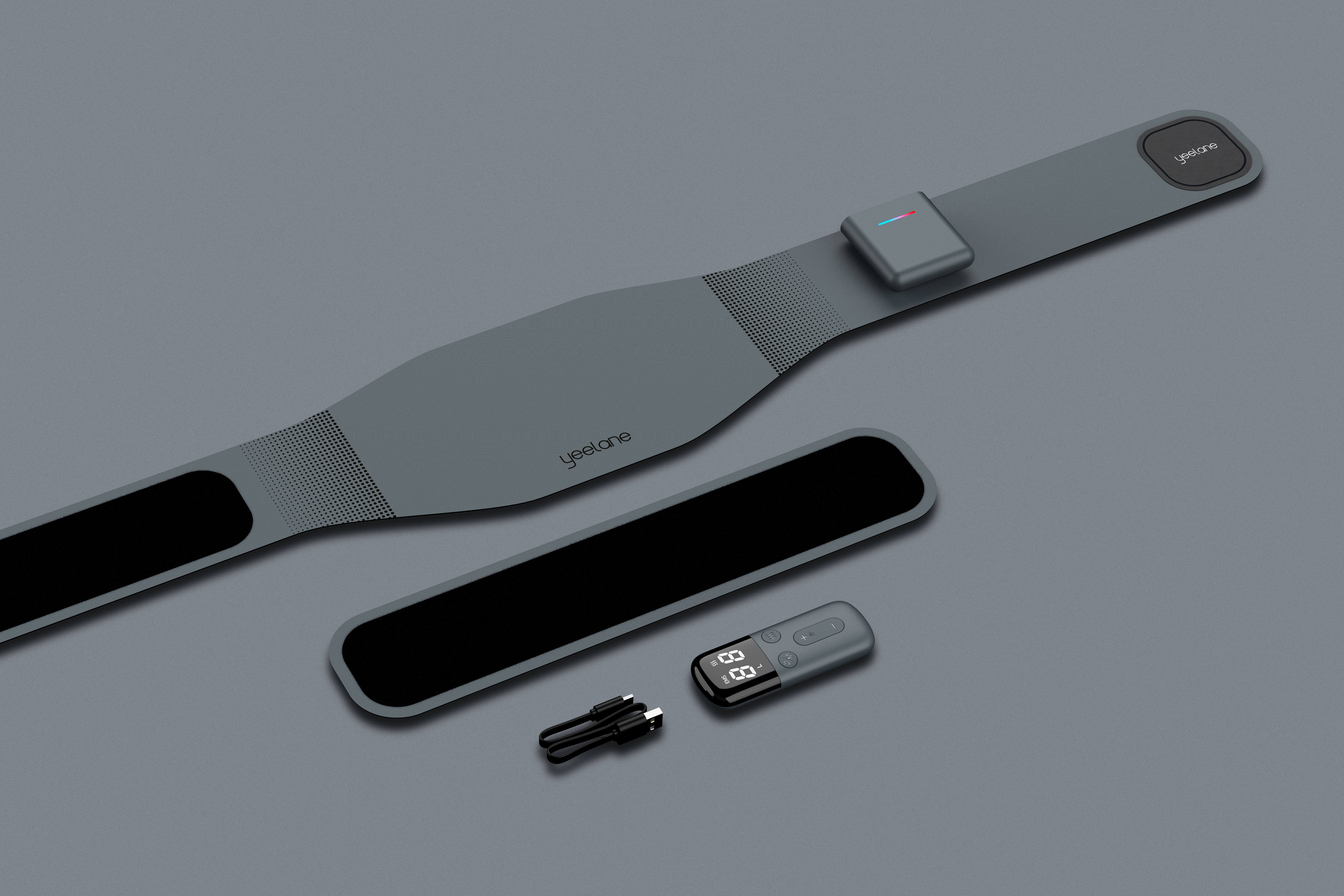 Yeelane，lumbar lumbar massager，EMS pulse massager，Hot belt massage，belt，Belt，Warm palace belt，Belt massage，