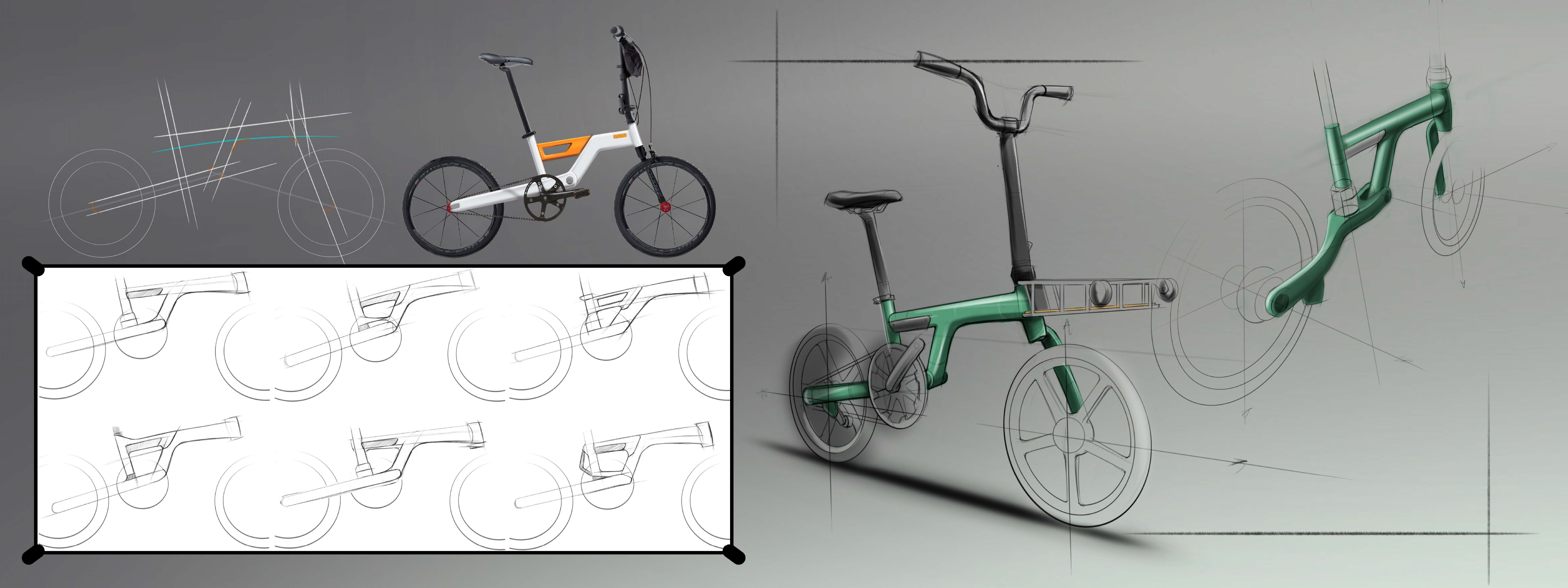 if，red dot，Bicycle design，Folding bicycle，