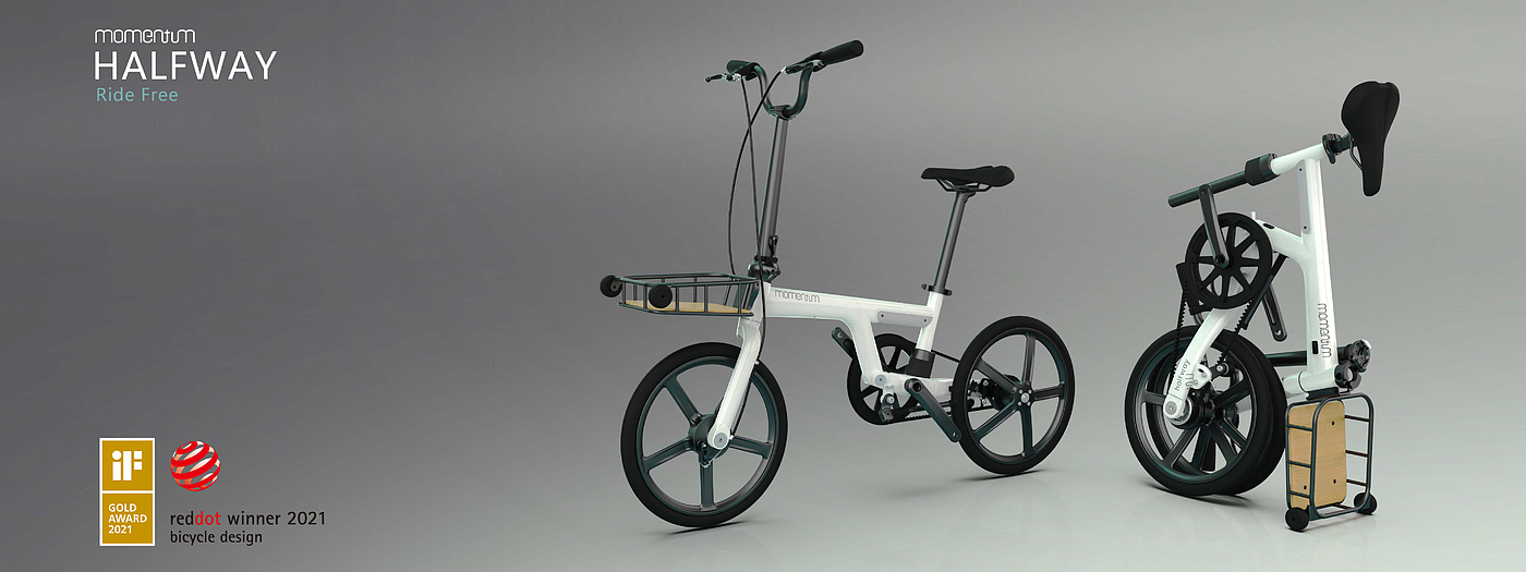 if，red dot，Bicycle design，Folding bicycle，