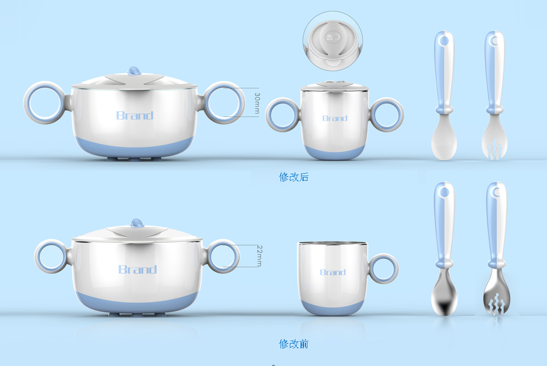 Maternal and infant products，Appearance design，Structural design，tableware，