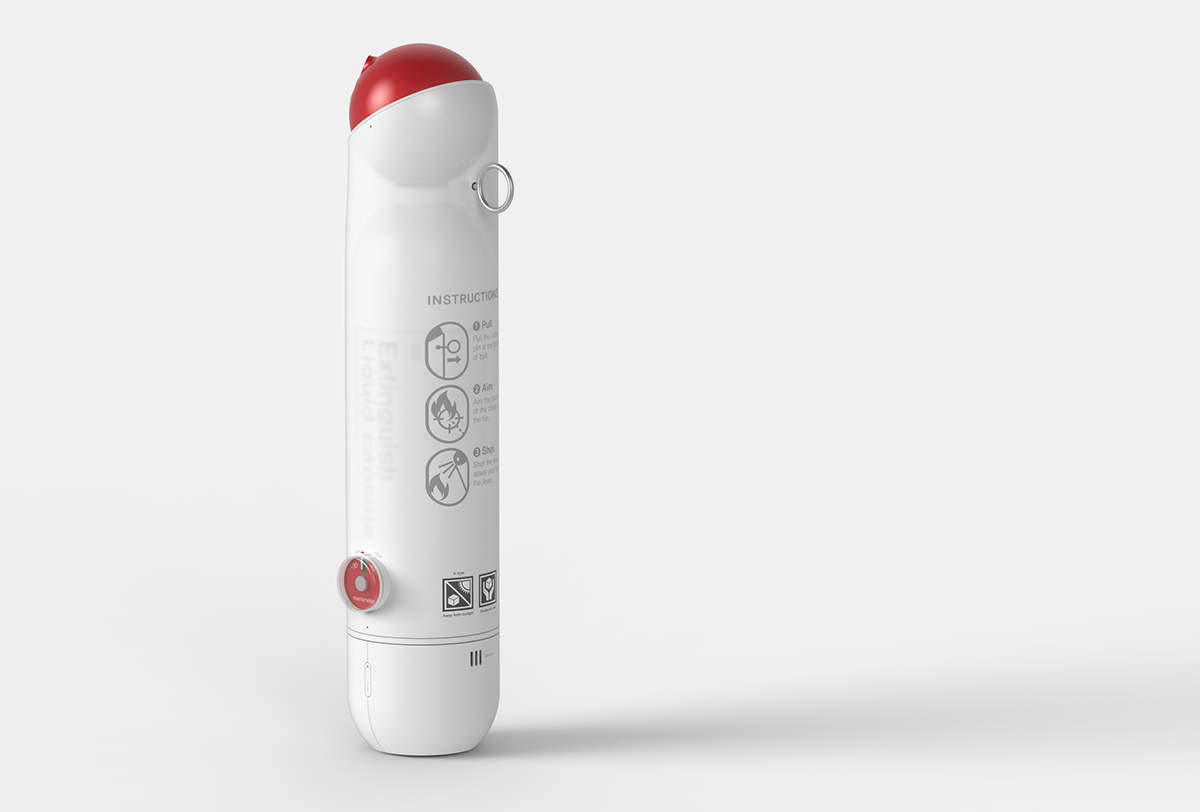 Fire Extinguisher，blind，Interactive architecture，Touchable gauge，The camera tracked the fire，Pilot speaker，