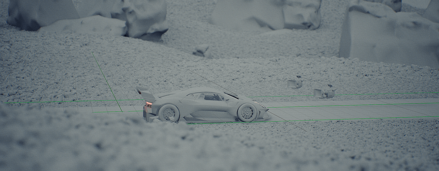 automobile，3d，Island operation，cgi，Unreal Engine ，