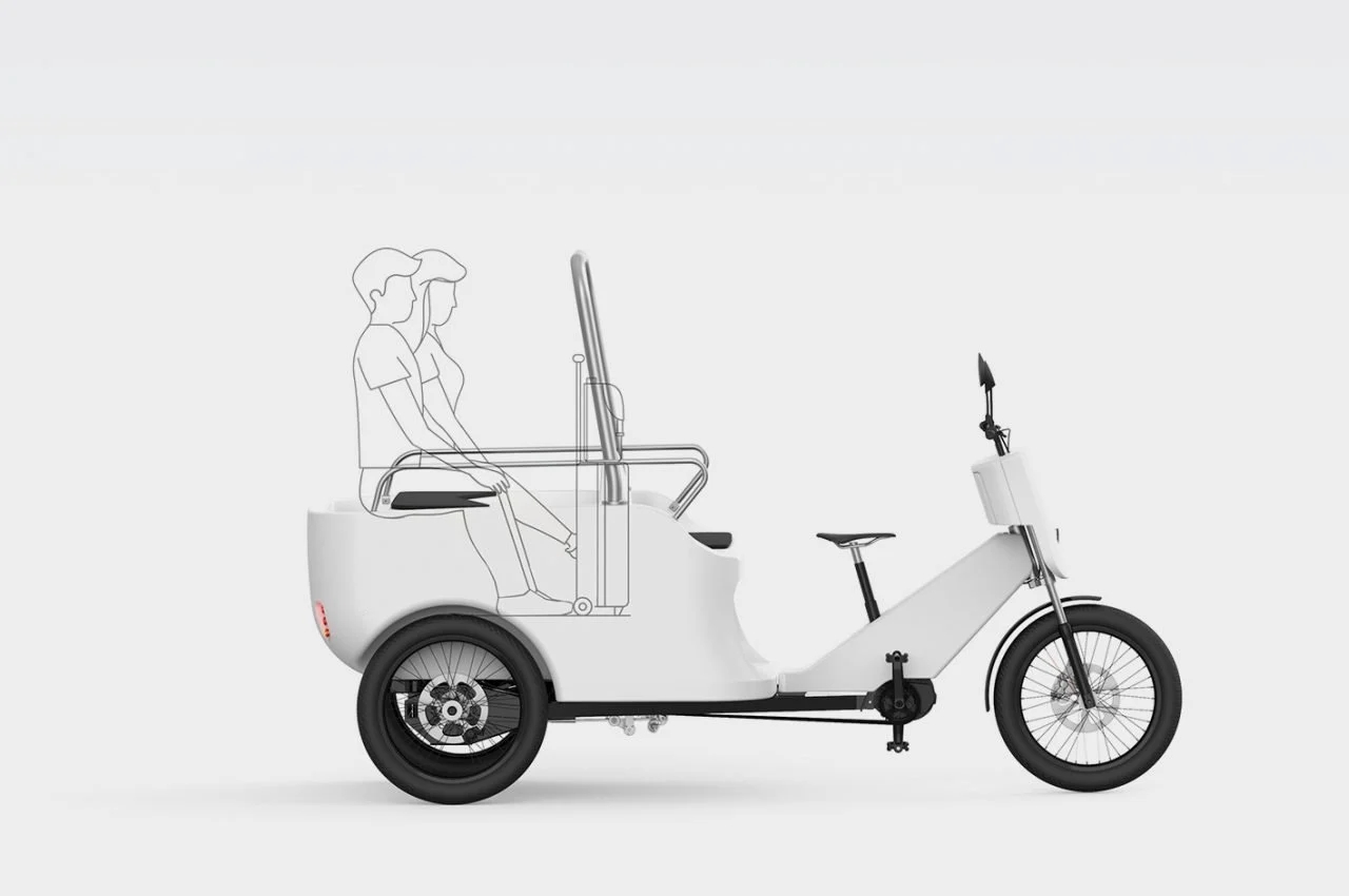 Cargo bicycle，Round，Electric，industrial design，
