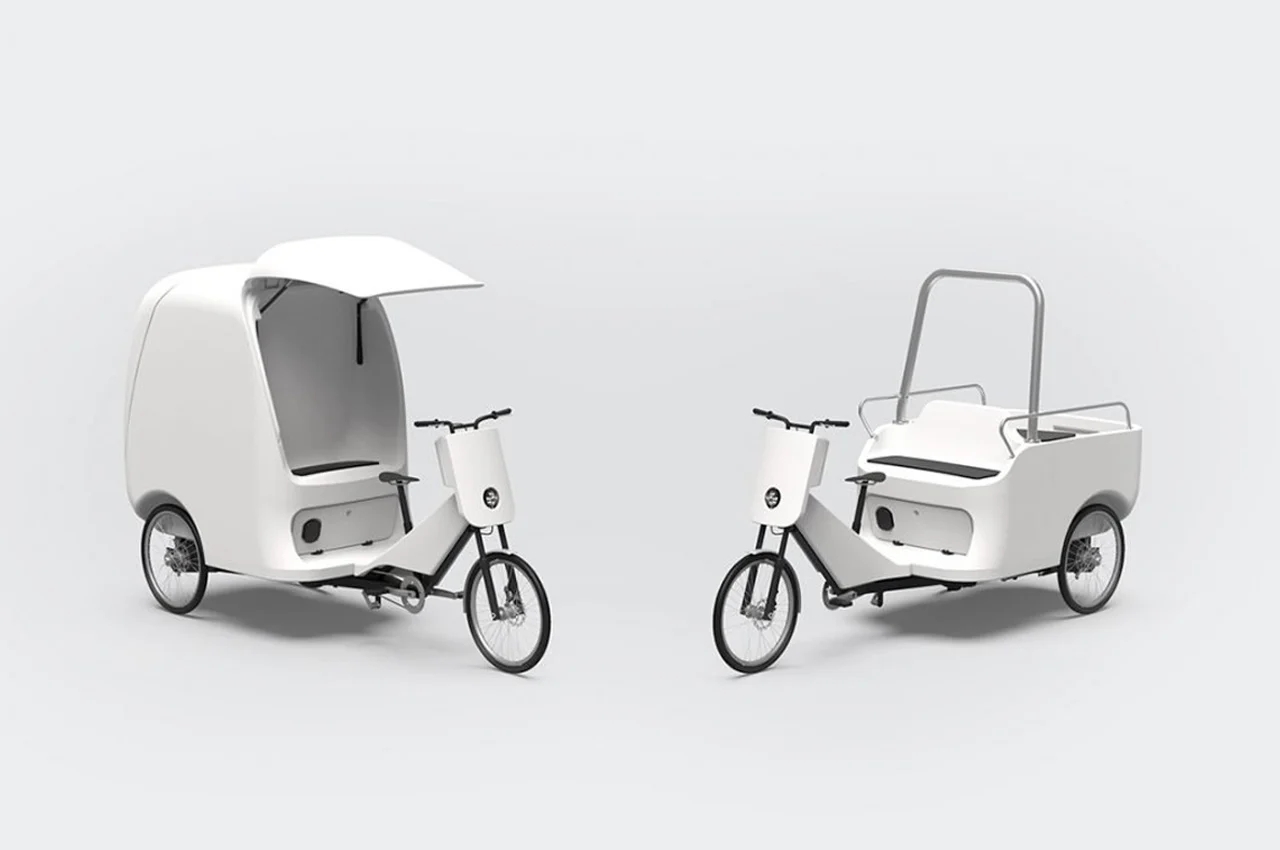 Cargo bicycle，Round，Electric，industrial design，