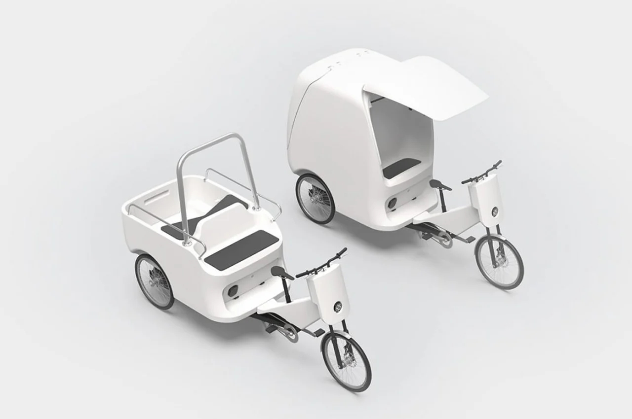 Cargo bicycle，Round，Electric，industrial design，