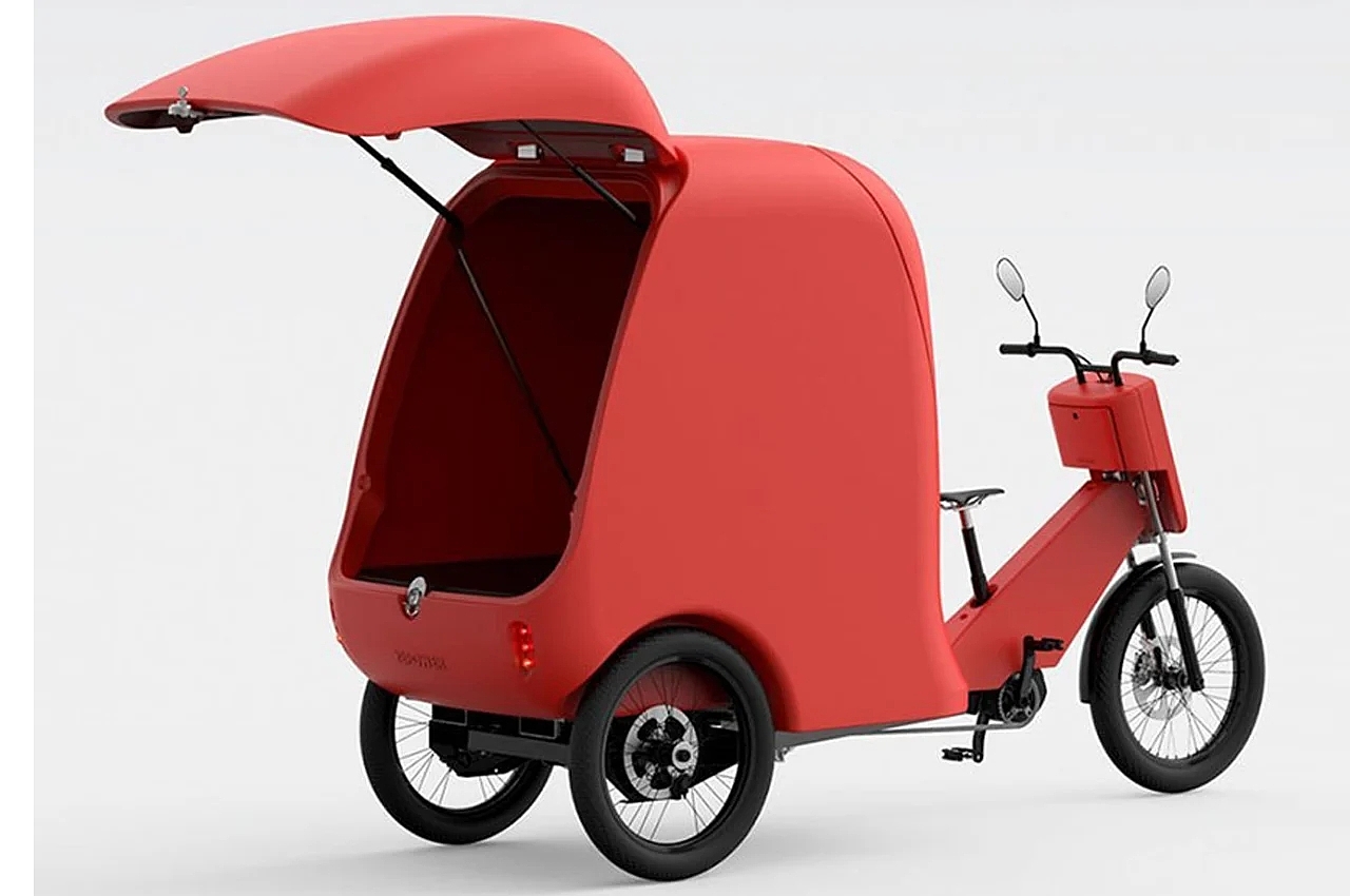 Cargo bicycle，Round，Electric，industrial design，