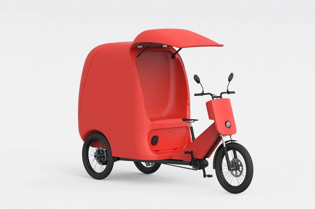 Cargo bicycle，Round，Electric，industrial design，