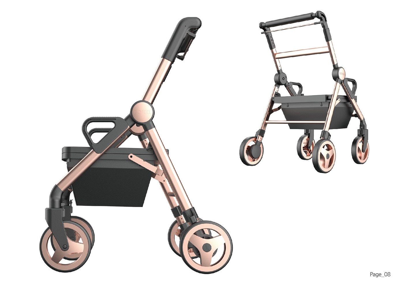 Walker，3d，brand，chair，Hand push chair，Foldable，