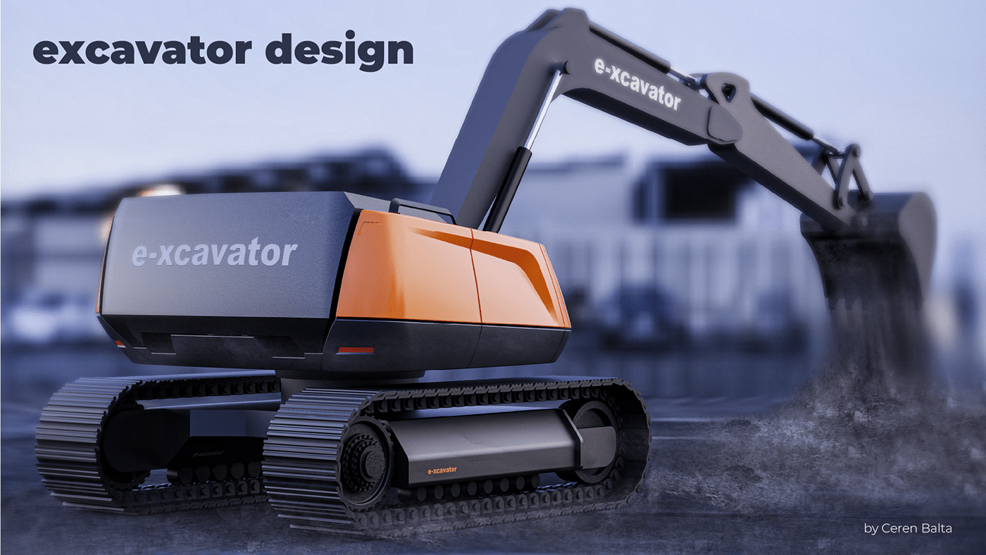 excavating machinery，industrial design，vehicle，user interface，