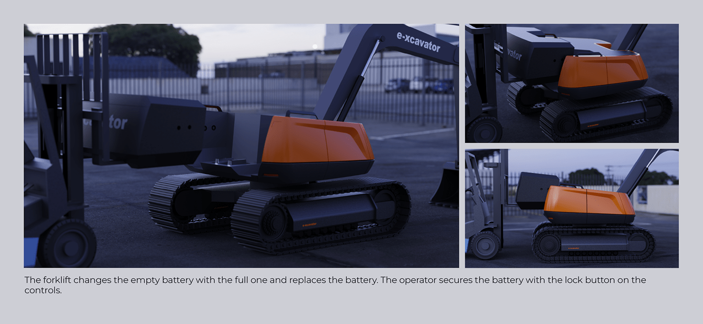 excavating machinery，industrial design，vehicle，user interface，